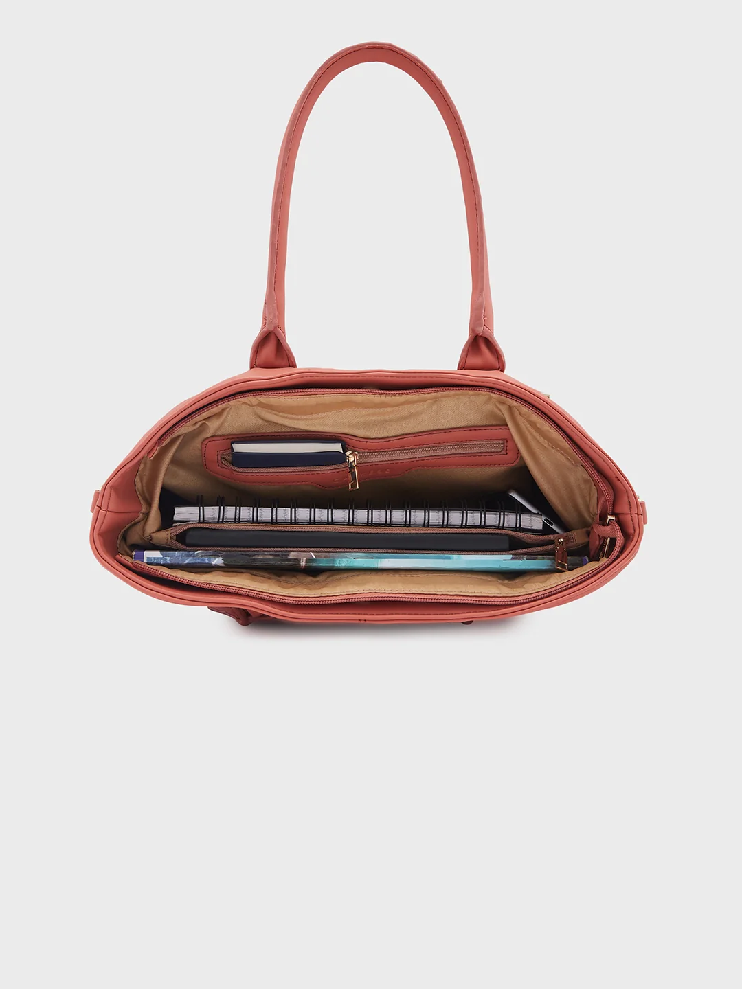 Caprese Milly Large Mud Peach Satchel Bag - Image 6