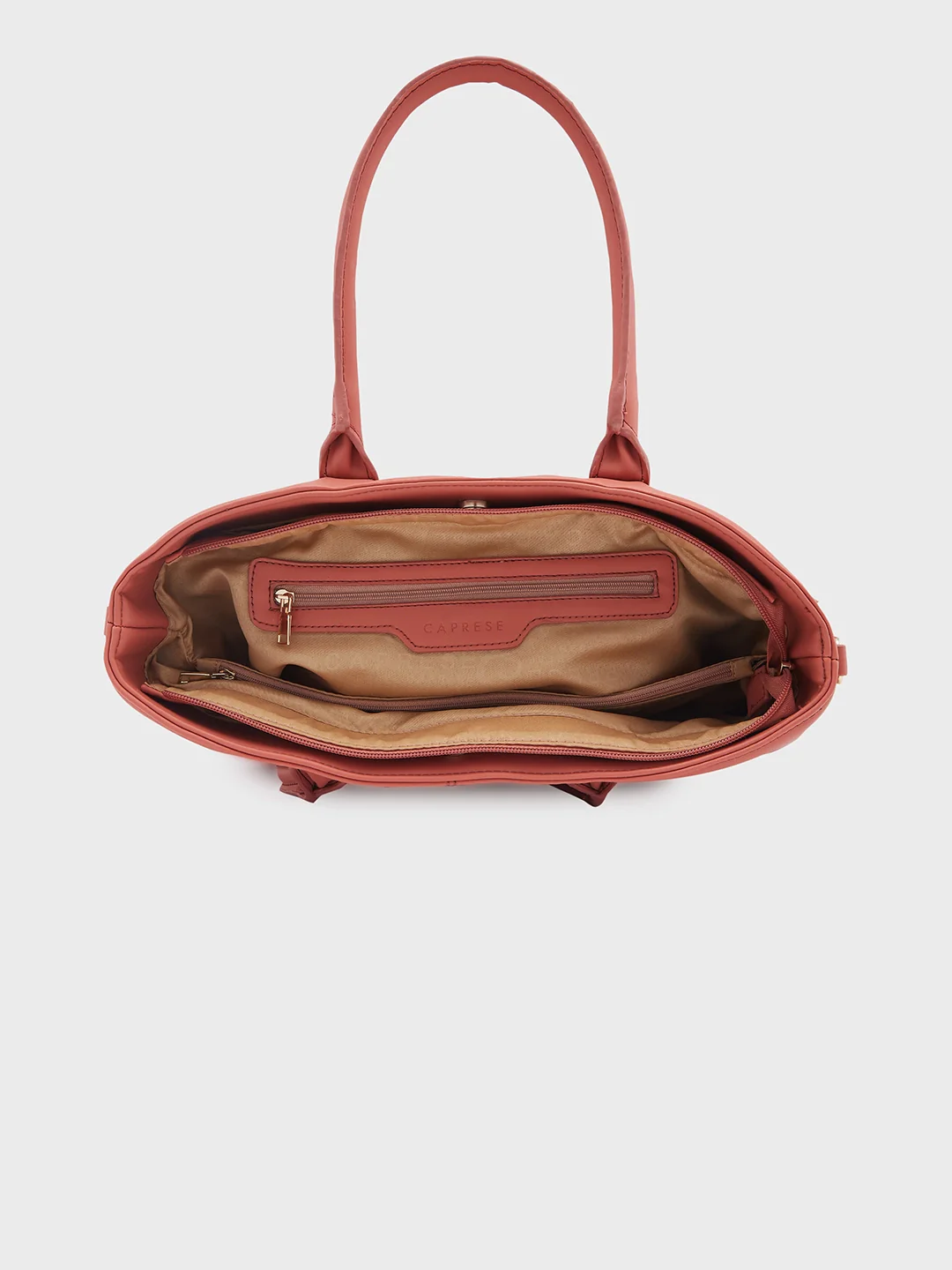 Caprese Milly Large Mud Peach Satchel Bag - Image 7