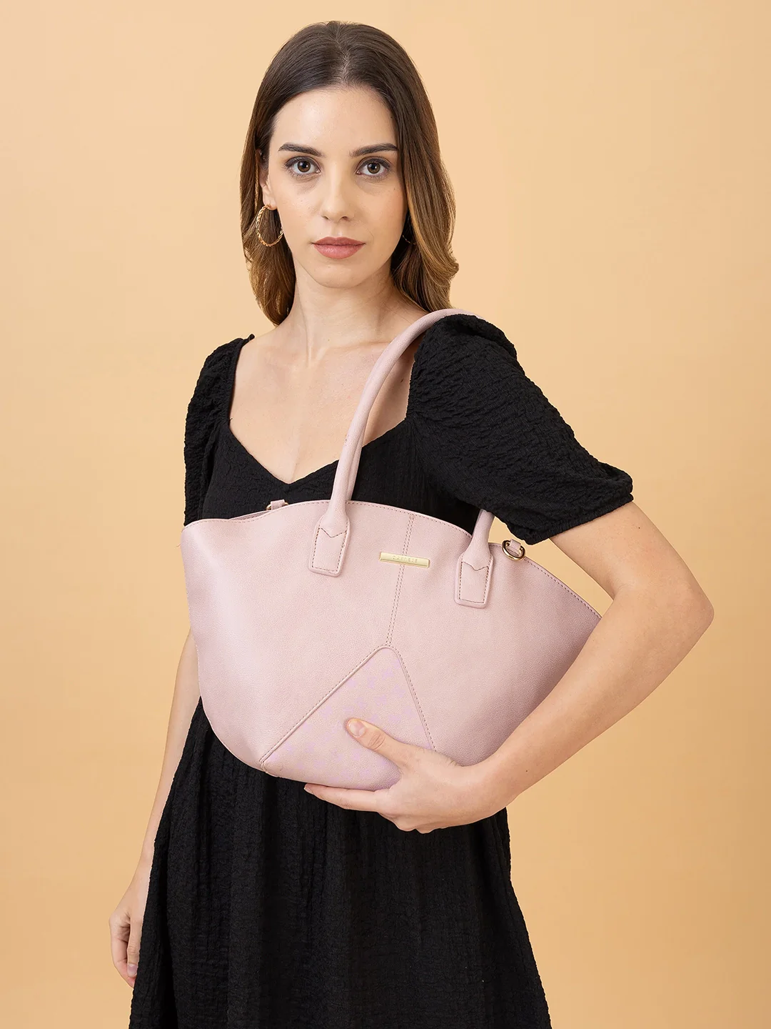 Caprese Milly Medium Pink Satchel Bag - Image 3