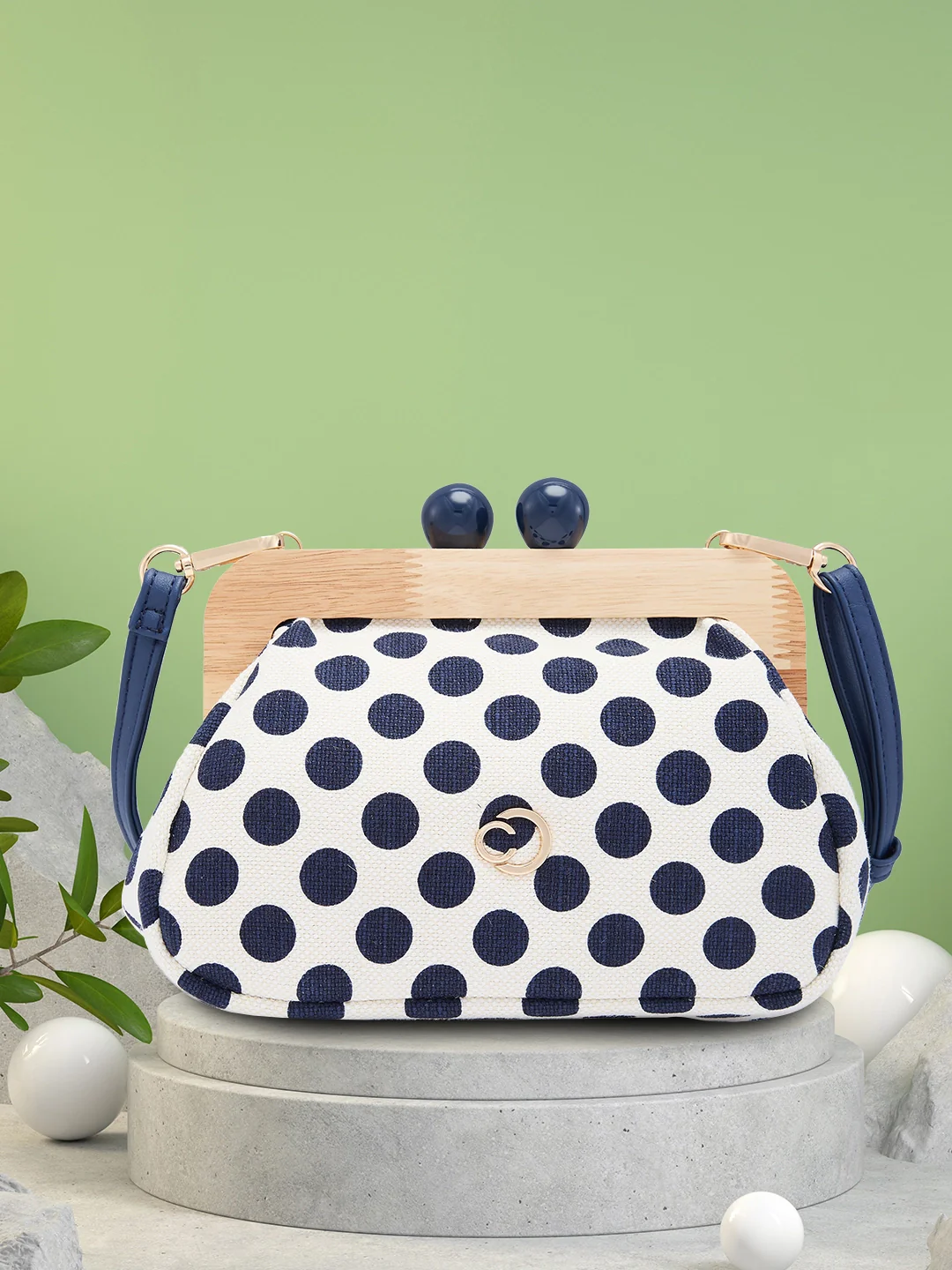 Caprese Mindy Small Blue Clutch Bag - Image 2