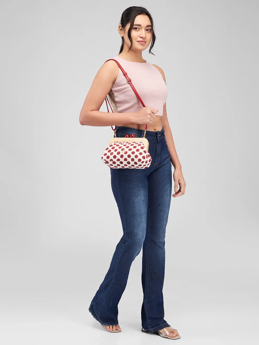 Caprese Mindy Small Red Clutch Bag - Image 3