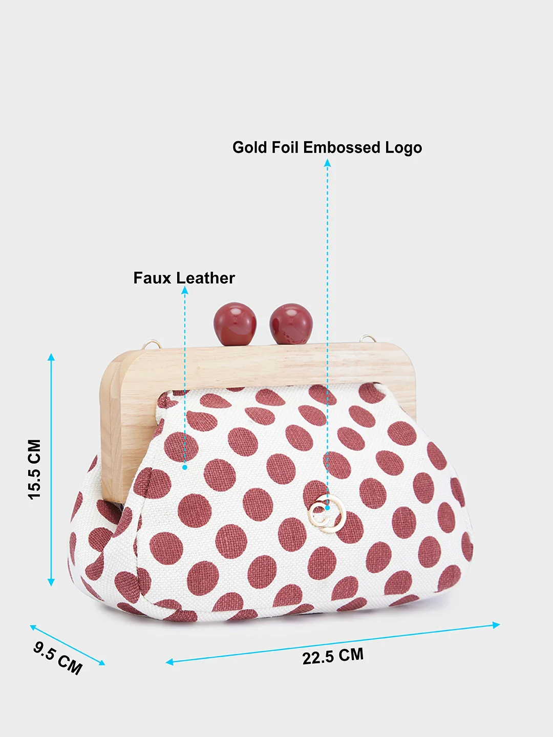 Caprese Mindy Small Red Clutch Bag - Image 7