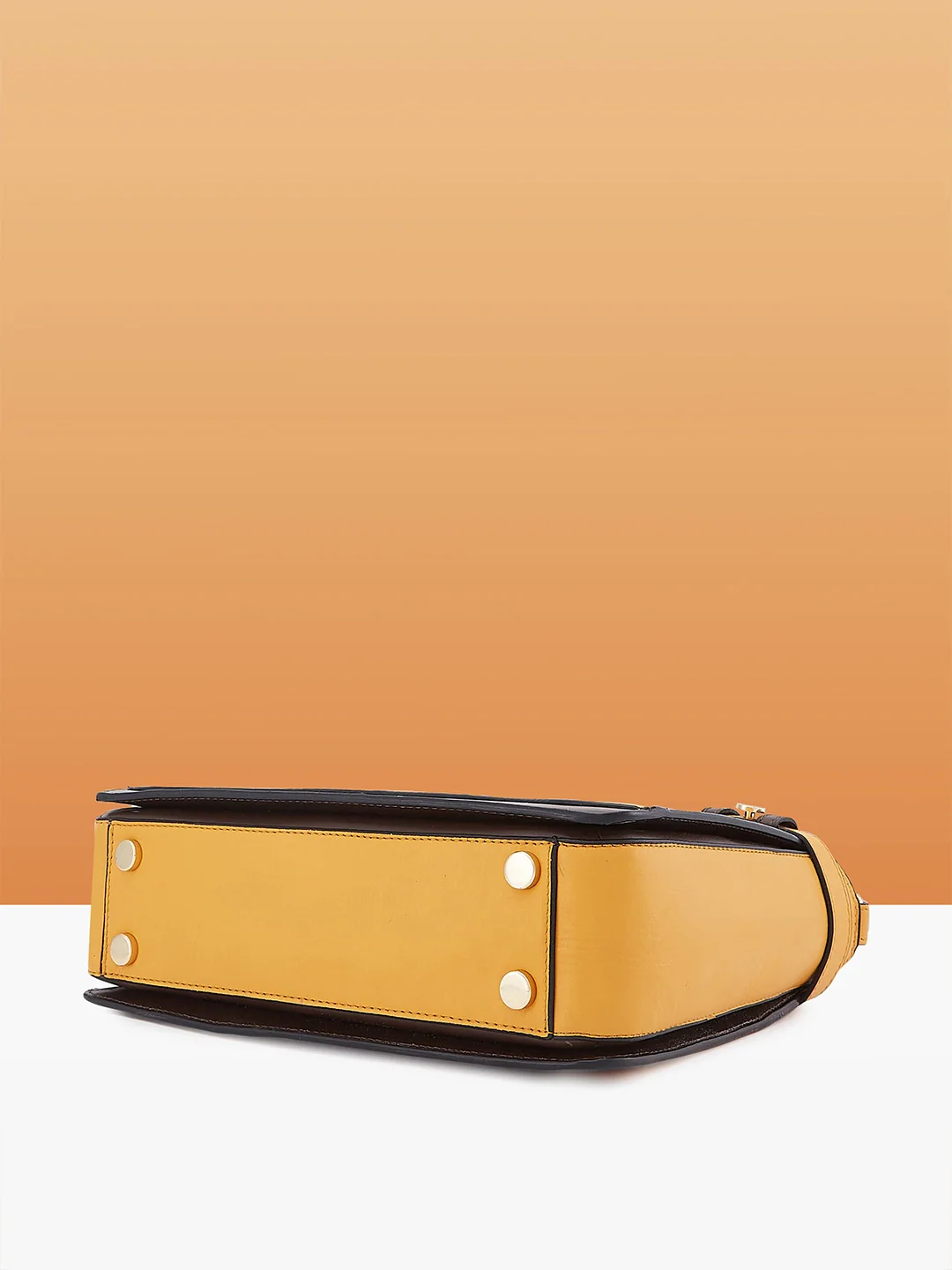 Caprese Minimal Formal Medium Yellow Satchel Bag - Image 8