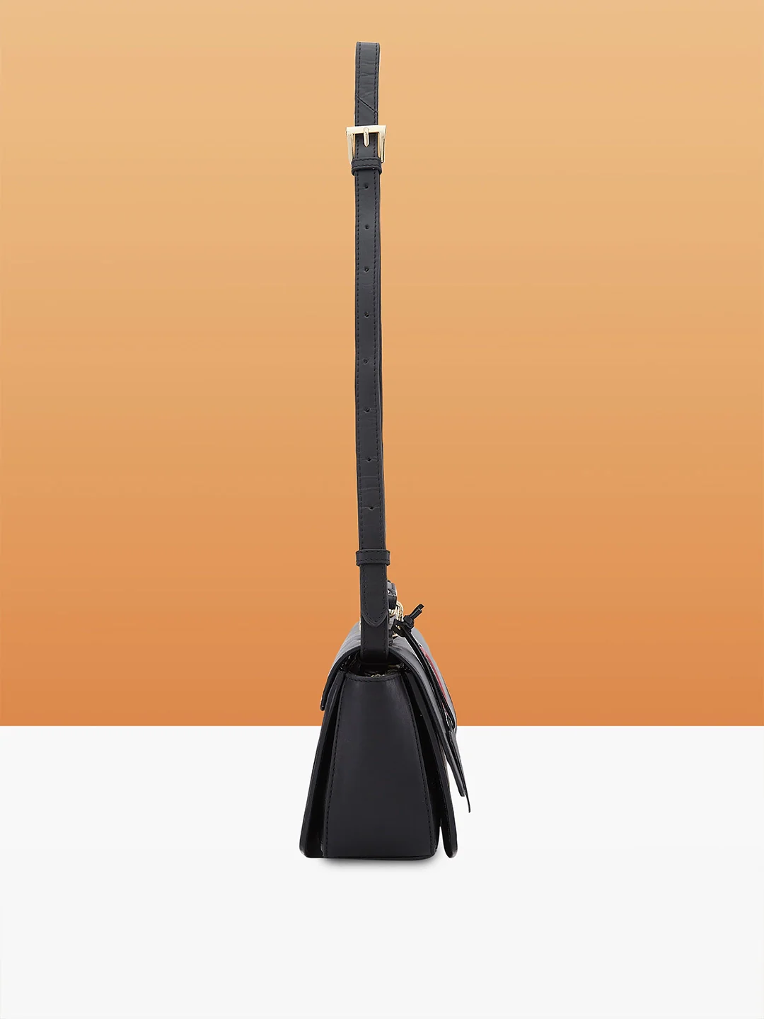 Caprese Minimal Formal Medium Black Sling Bag - Image 8