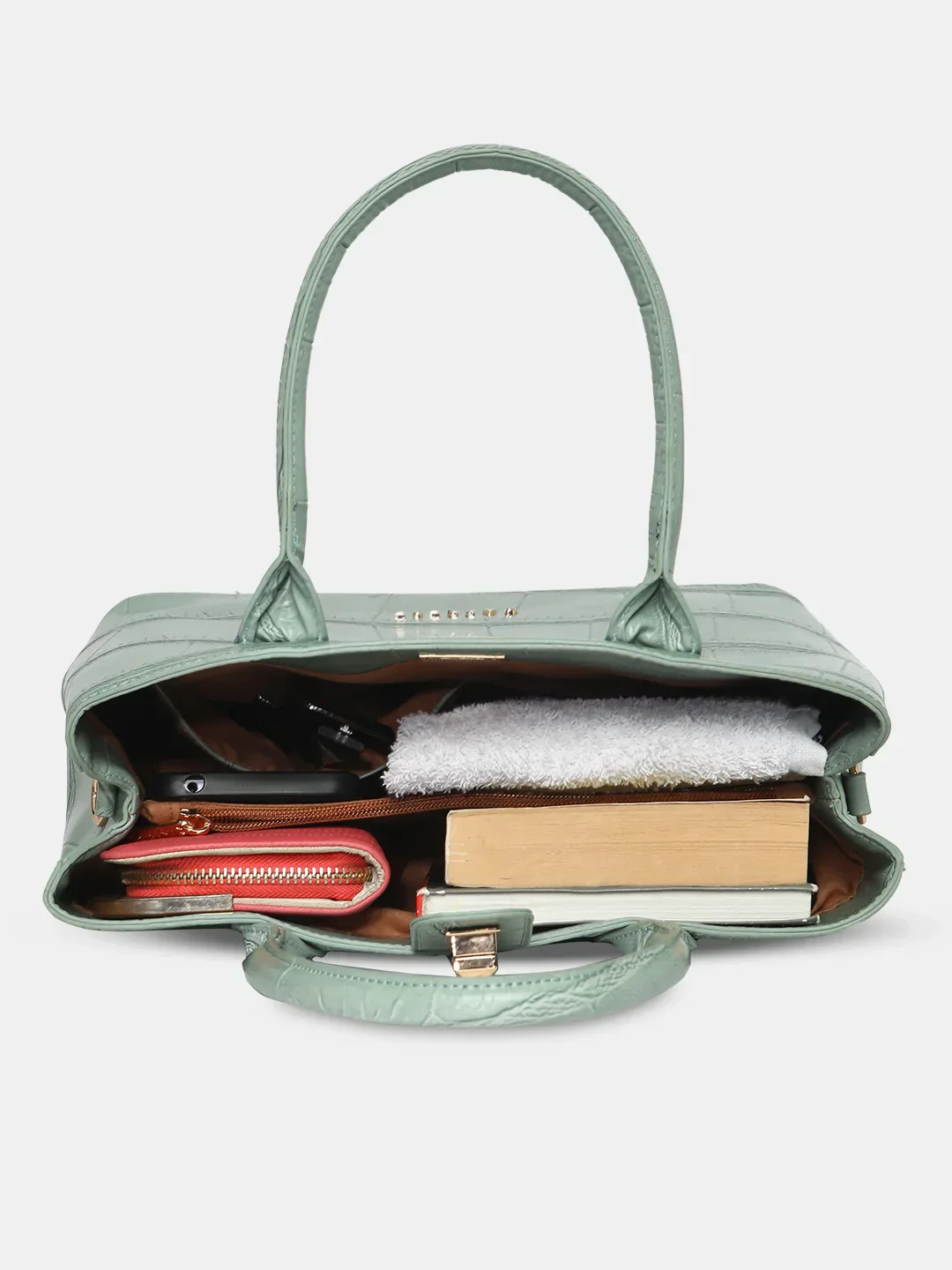 Caprese Mink Small Mint Satchel Bag - Image 12