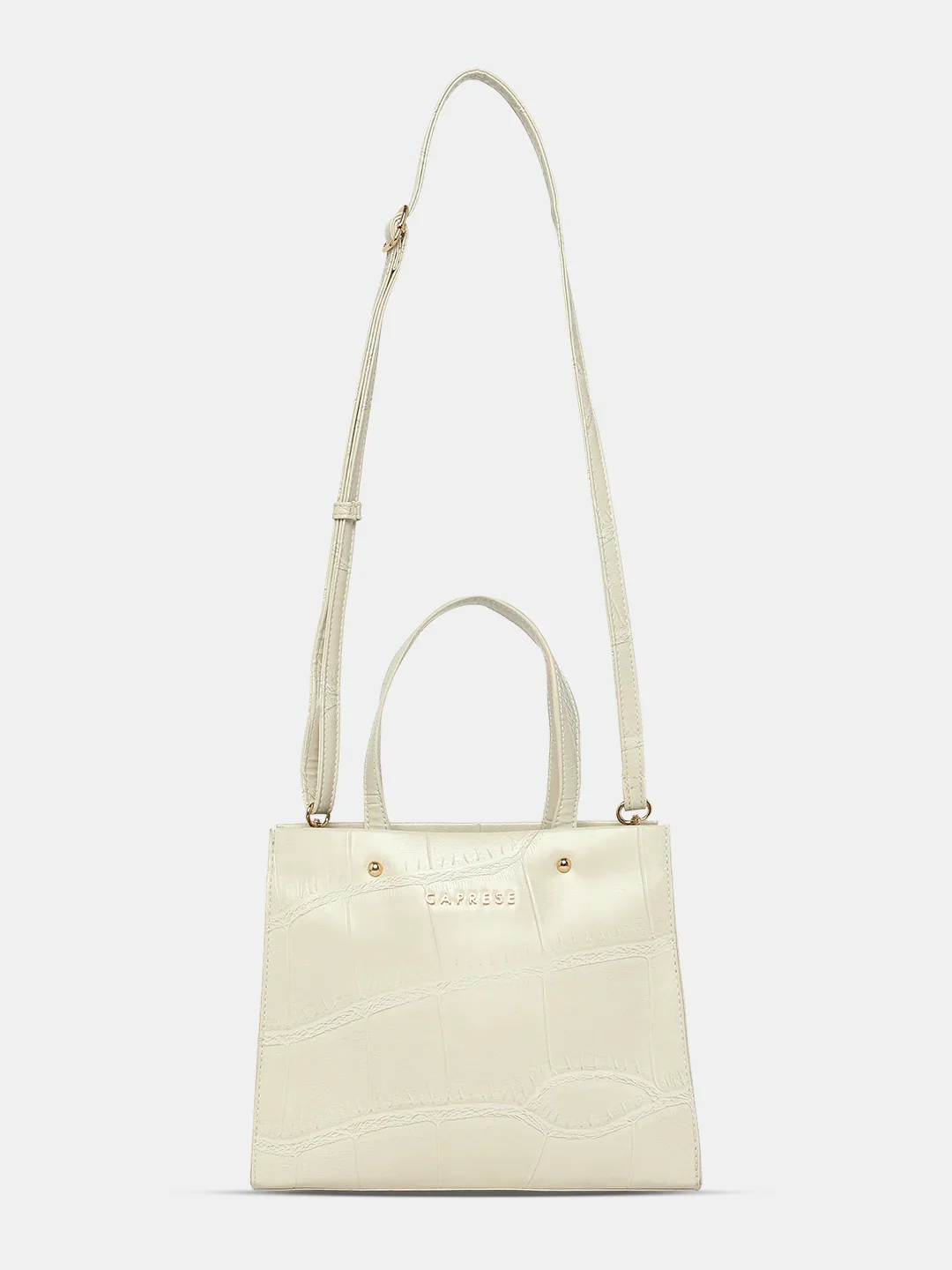 Caprese Mink Small Croco Beige Tote Bag - Image 11