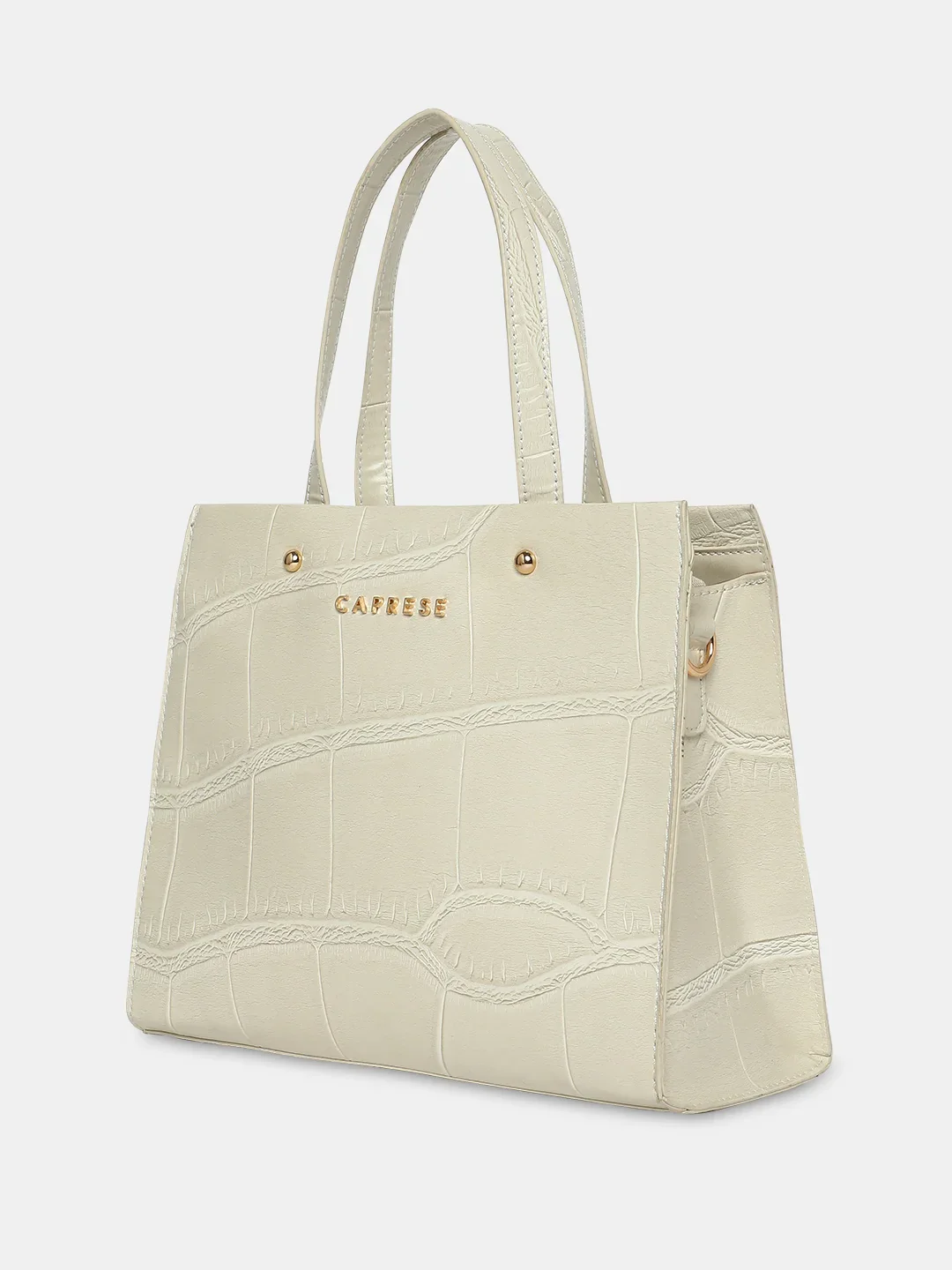 Caprese Mink Small Croco Beige Tote Bag - Image 5