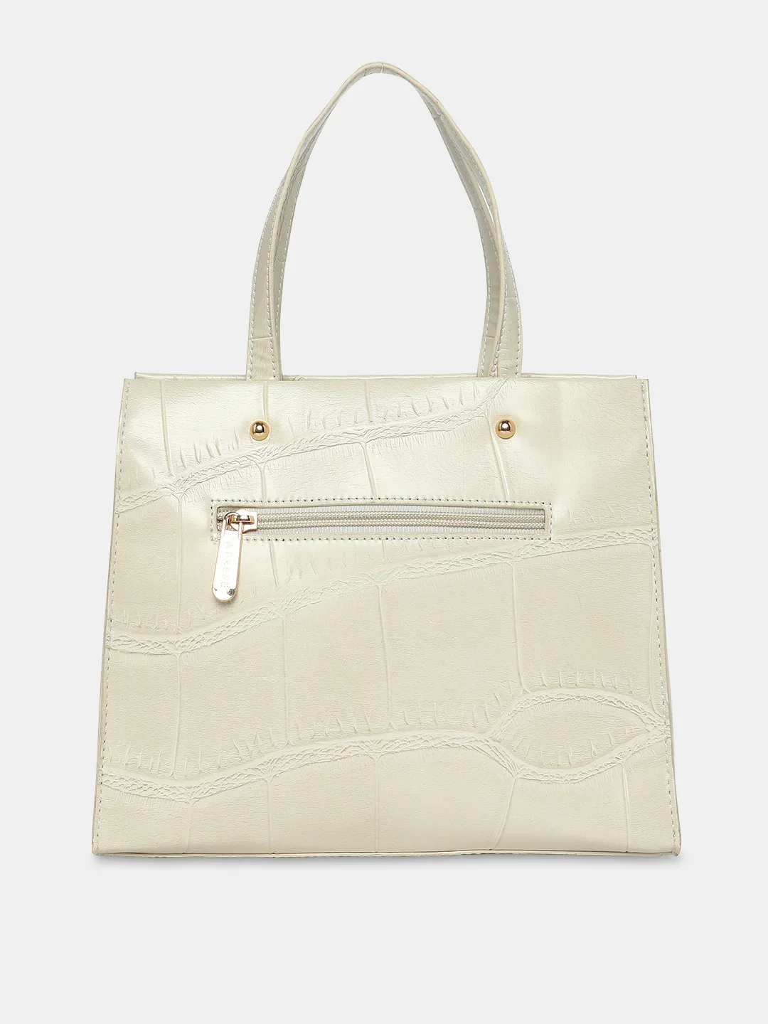 Caprese Mink Small Croco Beige Tote Bag - Image 6