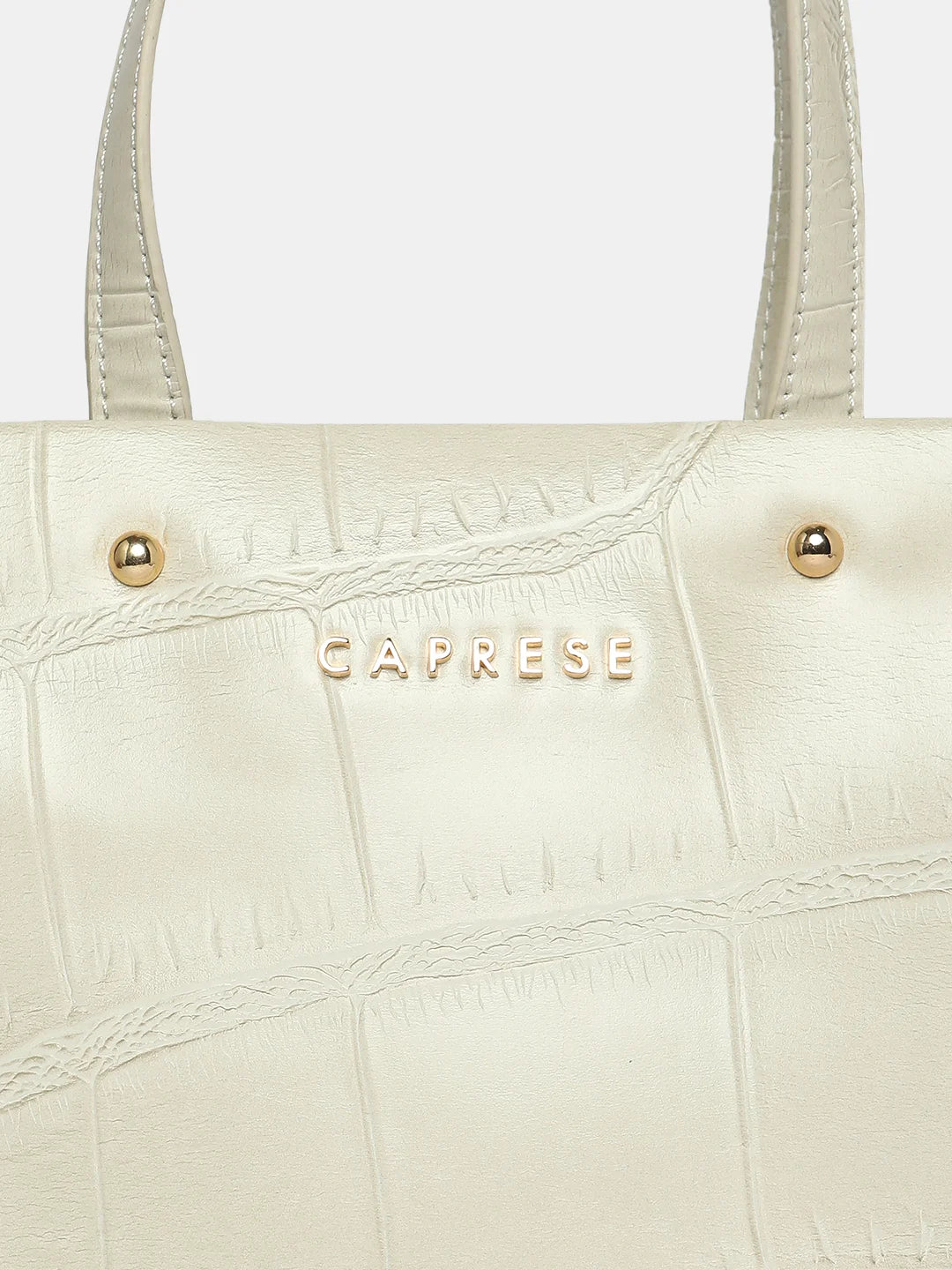 Caprese Mink Small Croco Beige Tote Bag - Image 7