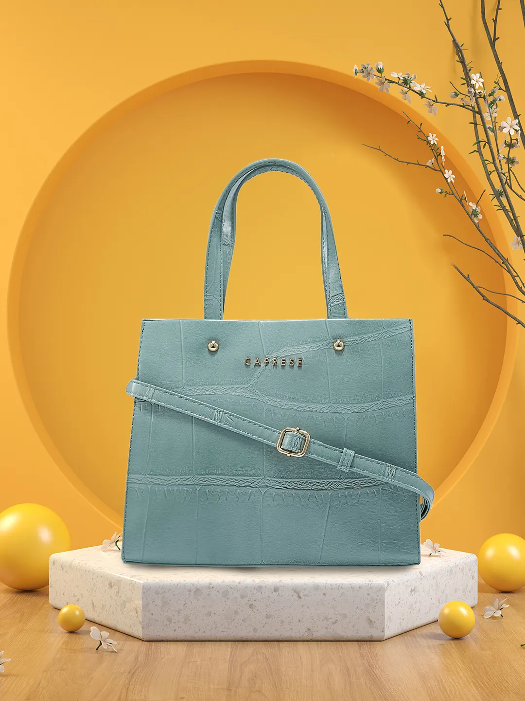 Caprese Mink Small Mint Tote Bag - Image 7
