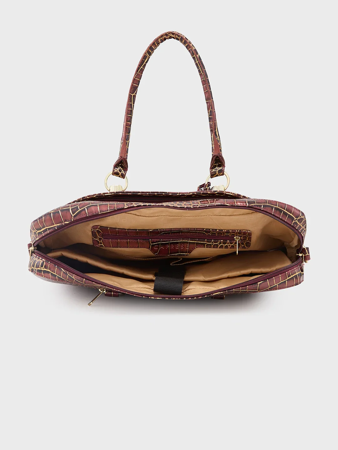 Caprese Miranda Large Burgundy Laptop Bag - Image 10