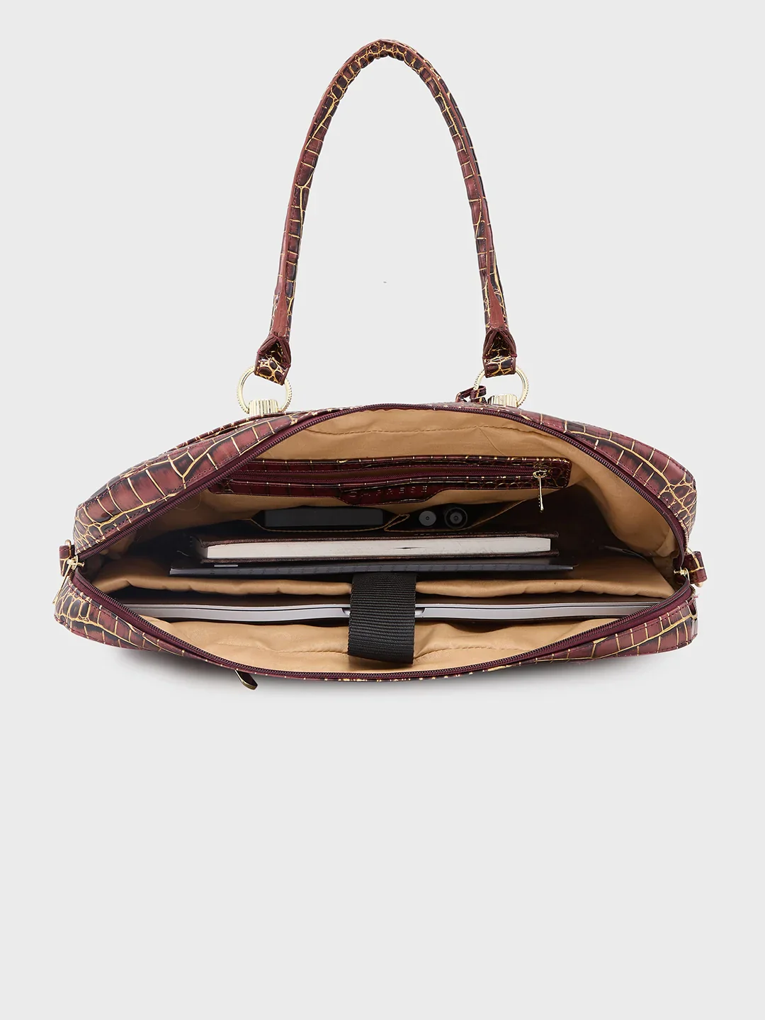 Caprese Miranda Large Burgundy Laptop Bag - Image 9