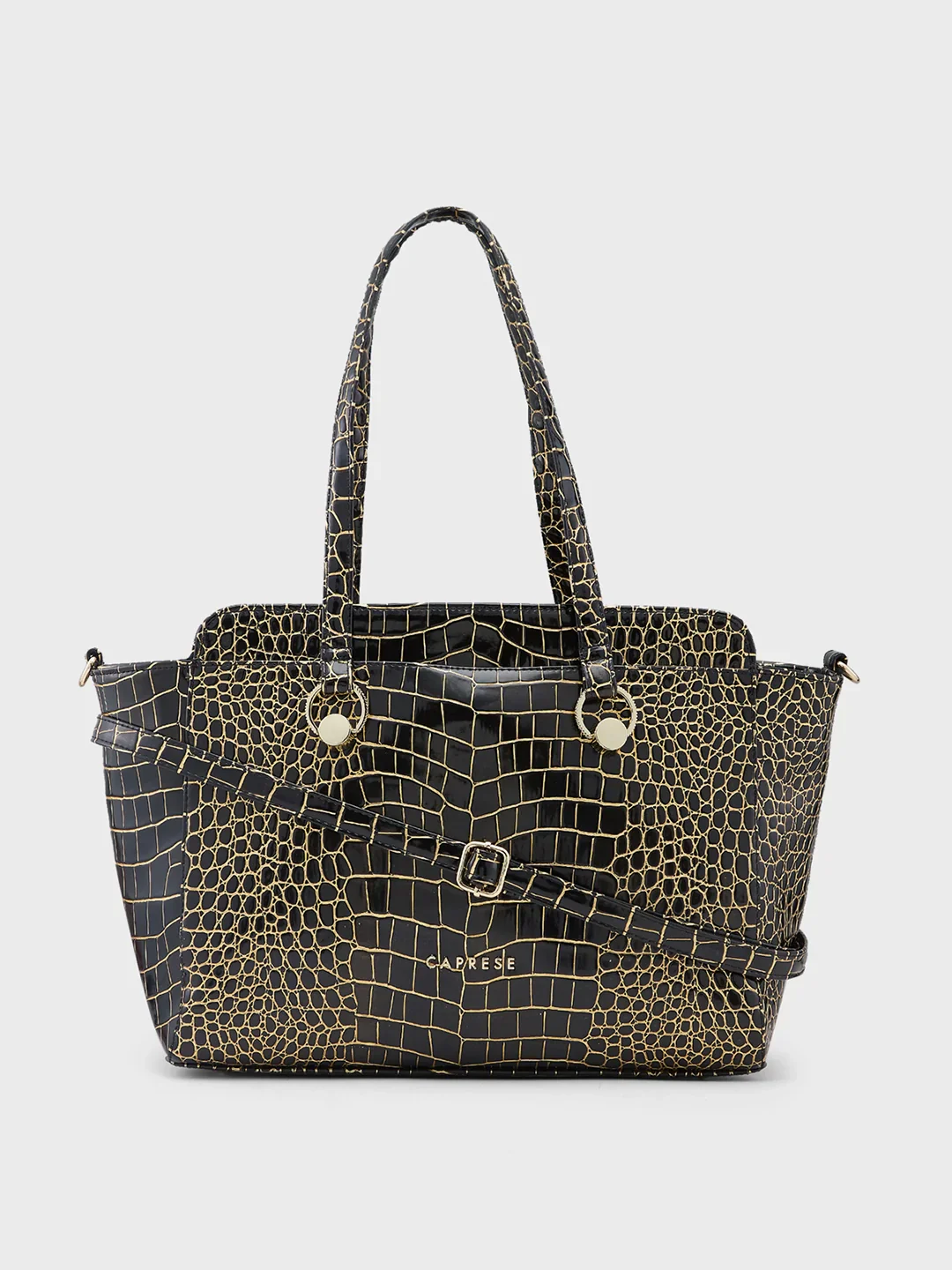 Caprese Miranda Large Black Satchel Bag - Image 14