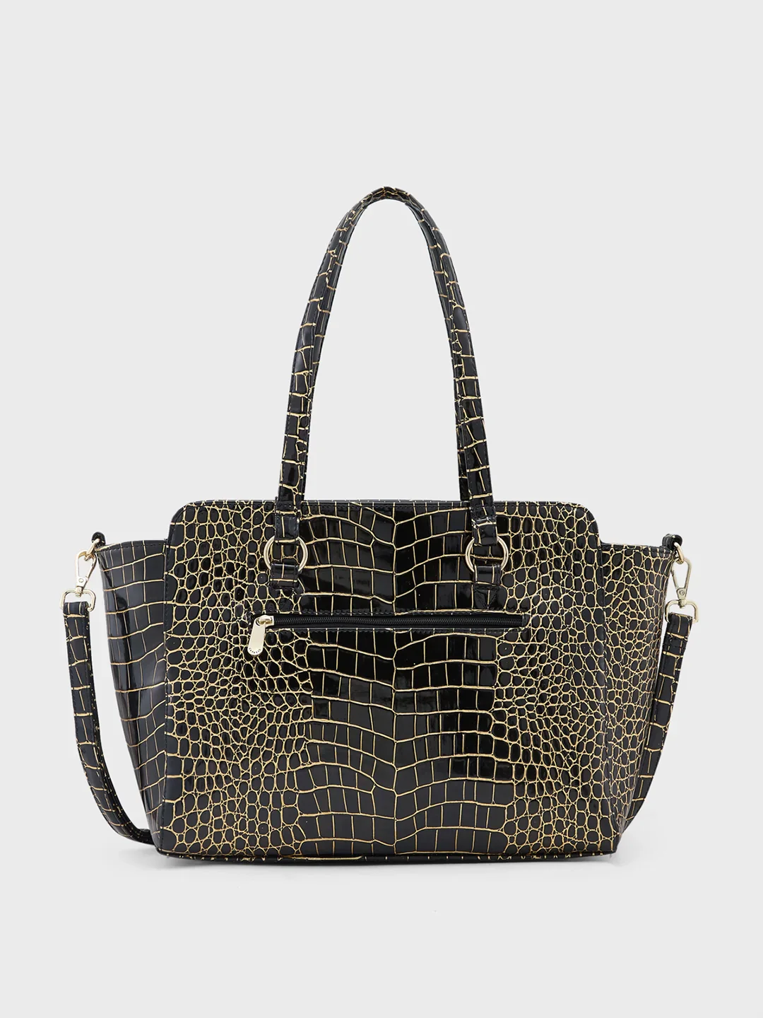Caprese Miranda Large Black Satchel Bag - Image 3