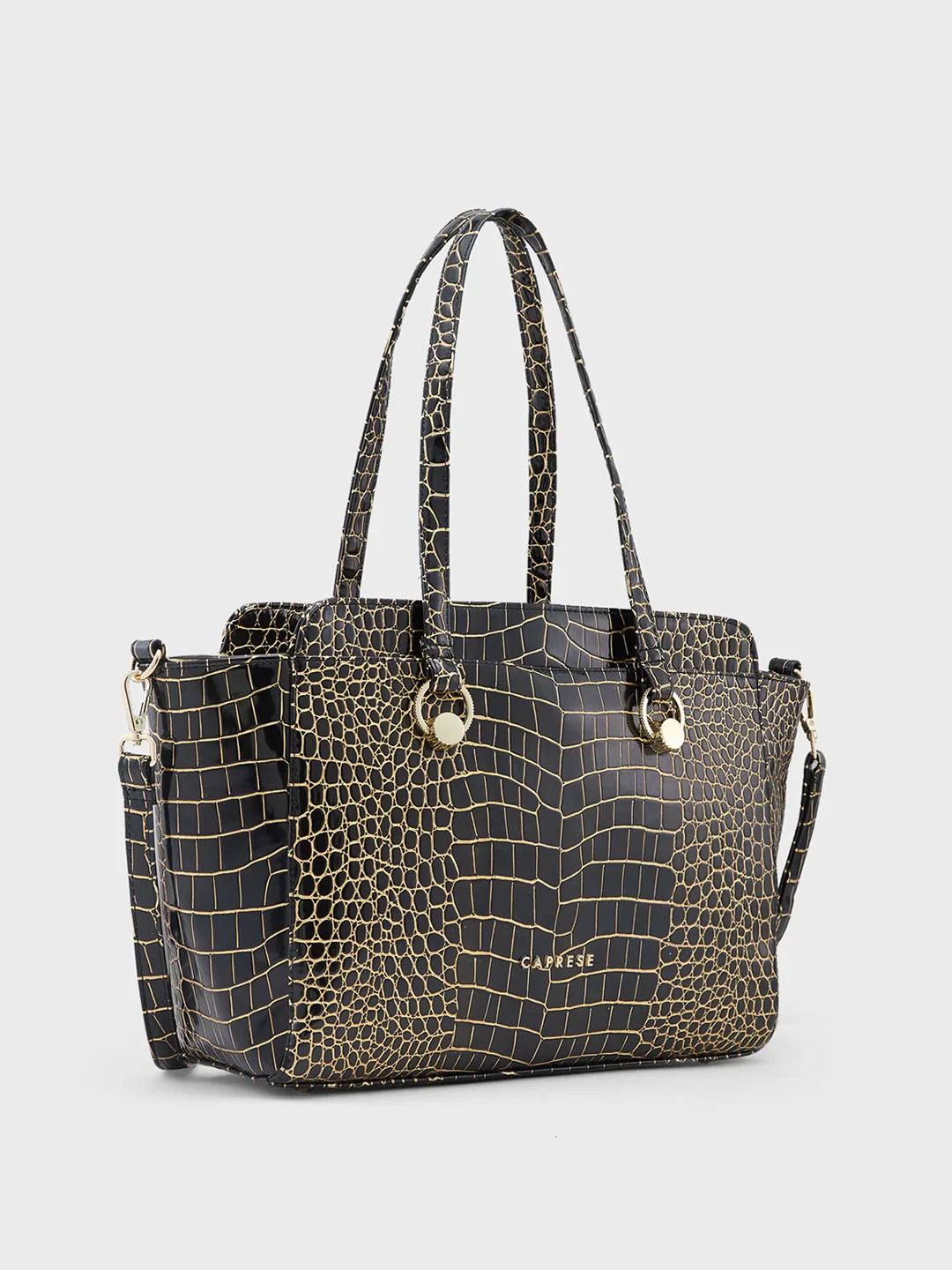 Caprese Miranda Large Black Satchel Bag - Image 4