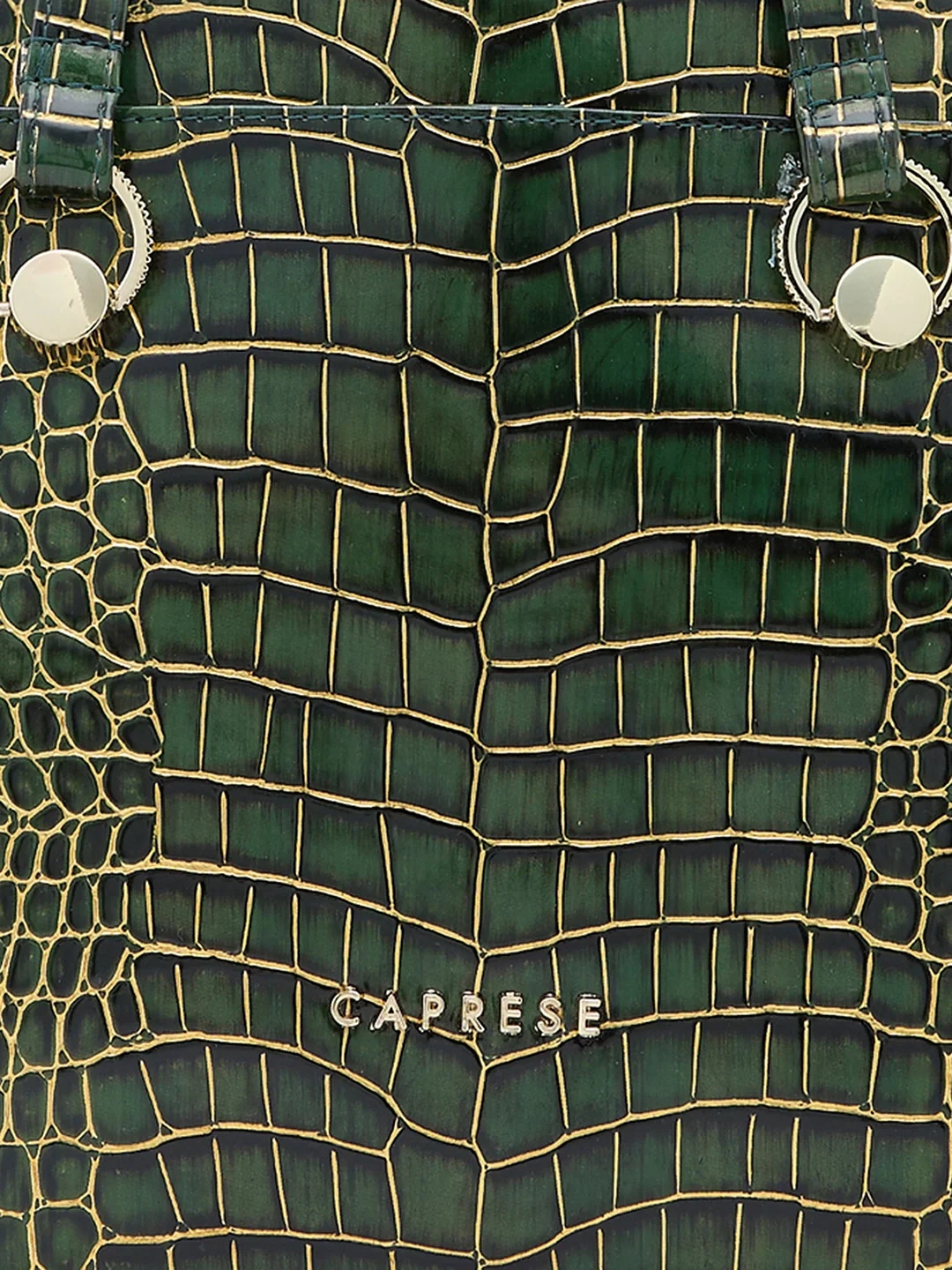 Caprese Miranda Large Croco Green Satchel Bag - Image 9