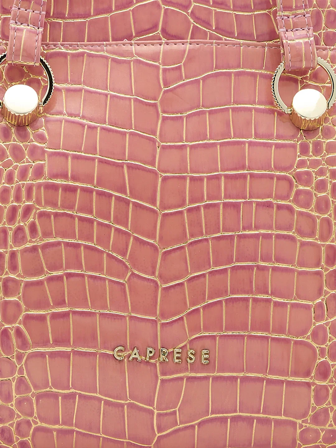 Caprese Miranda Large Croco Pink Satchel Bag - Image 11