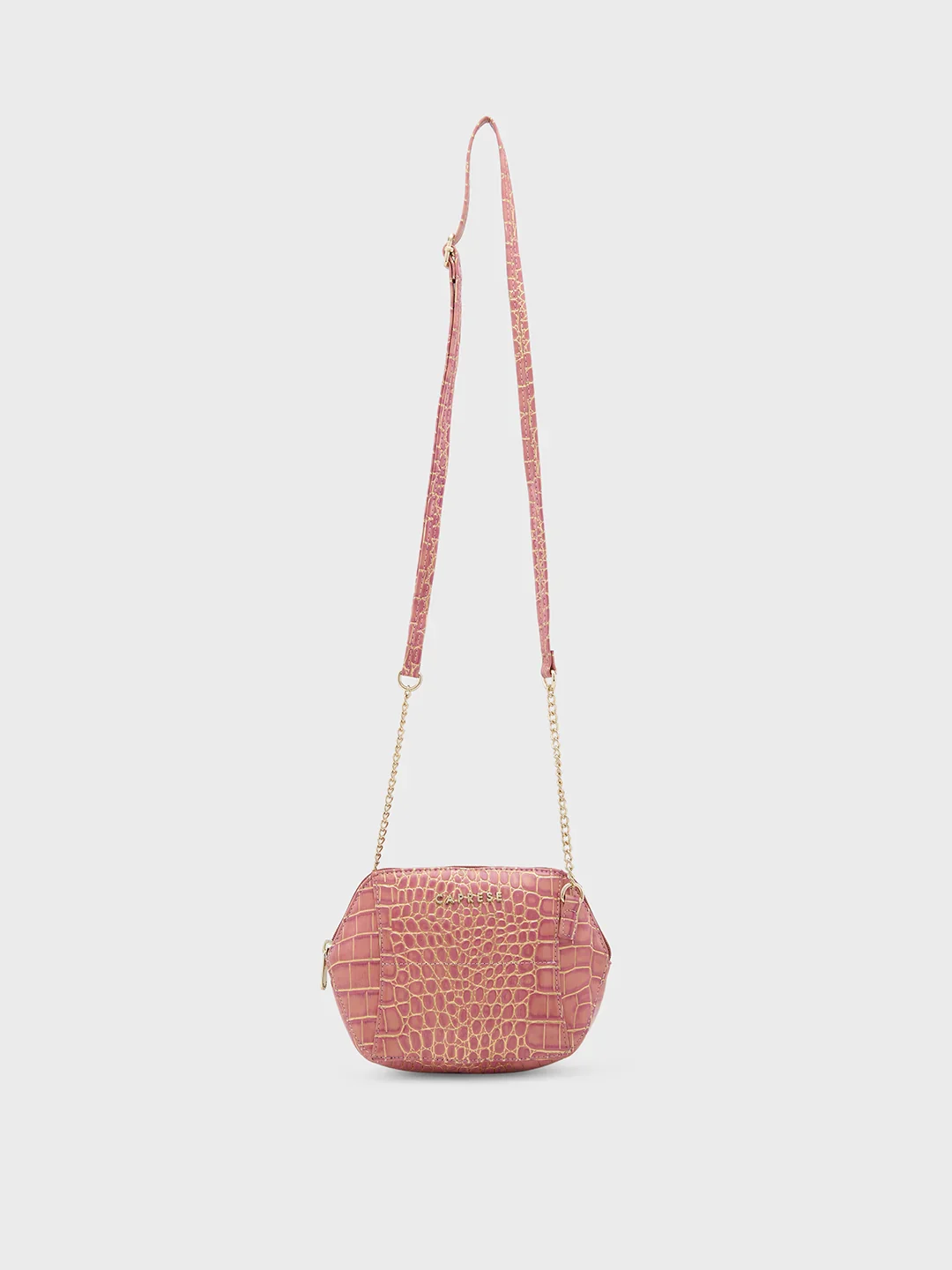 Caprese Miranda Small Croco Pink Sling Bag - Image 13