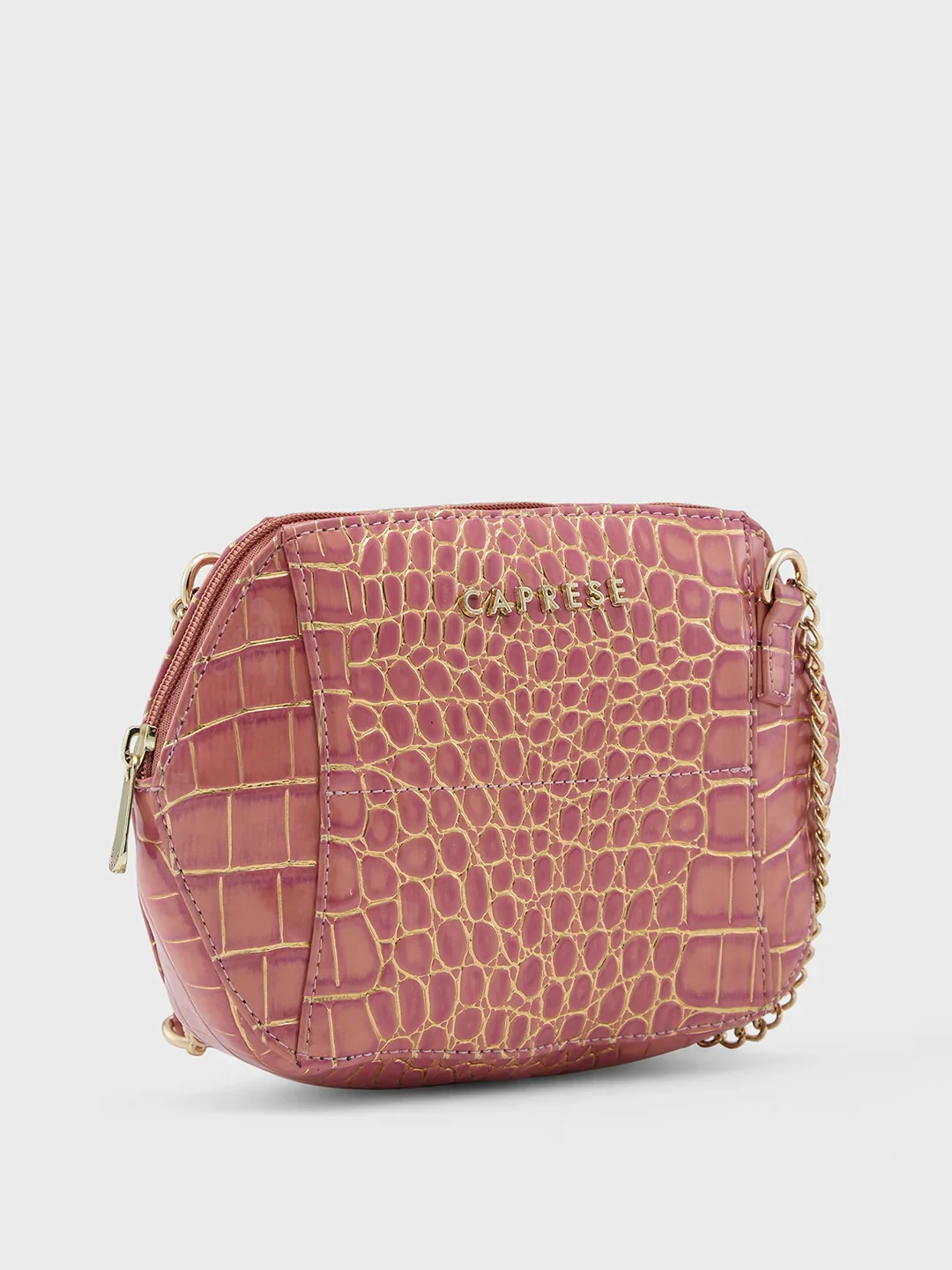 Caprese Miranda Small Croco Pink Sling Bag - Image 4