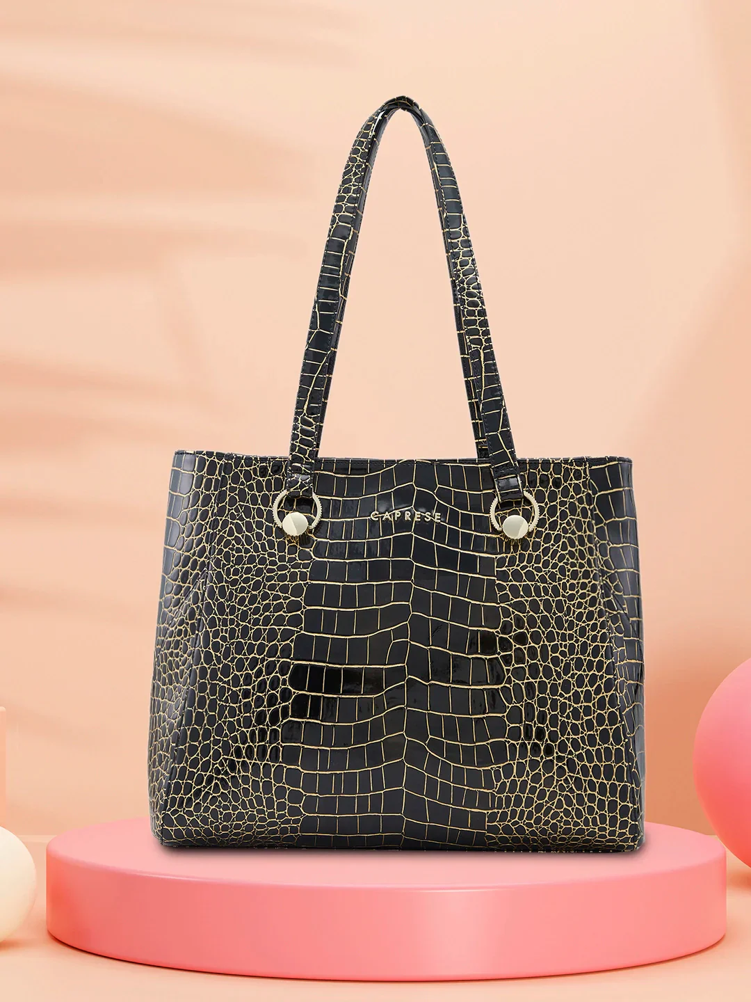 Caprese Miranda Large Black Tote Bag - Image 2