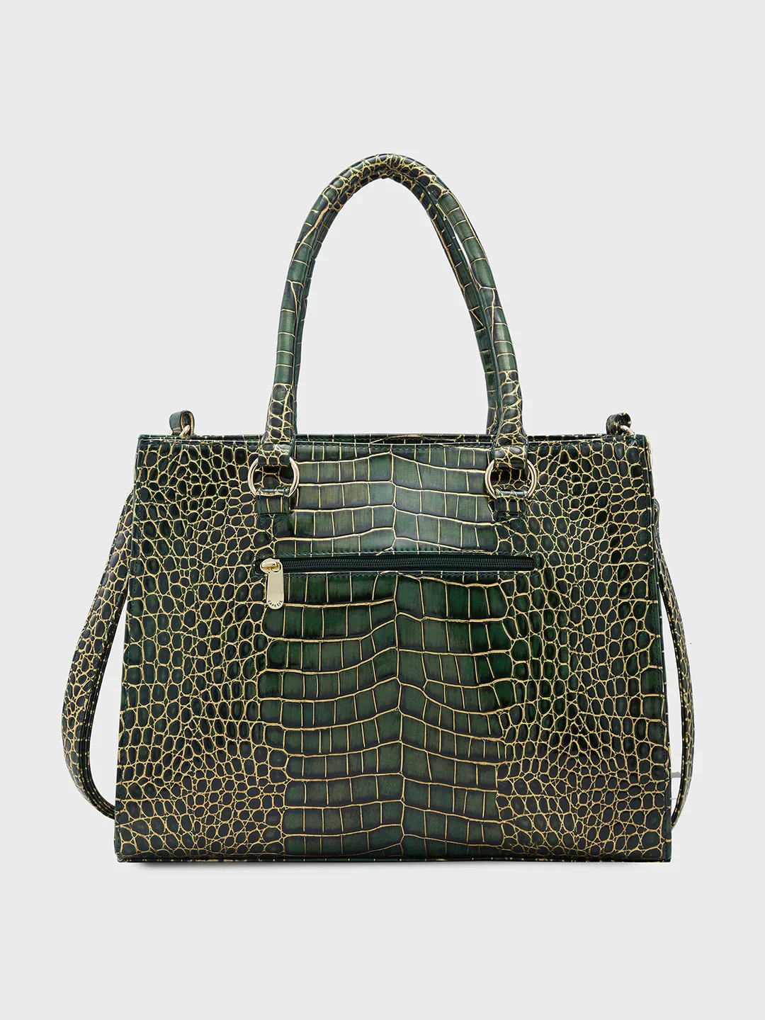 Caprese Miranda Medium Croco Green Tote Bag - Image 3