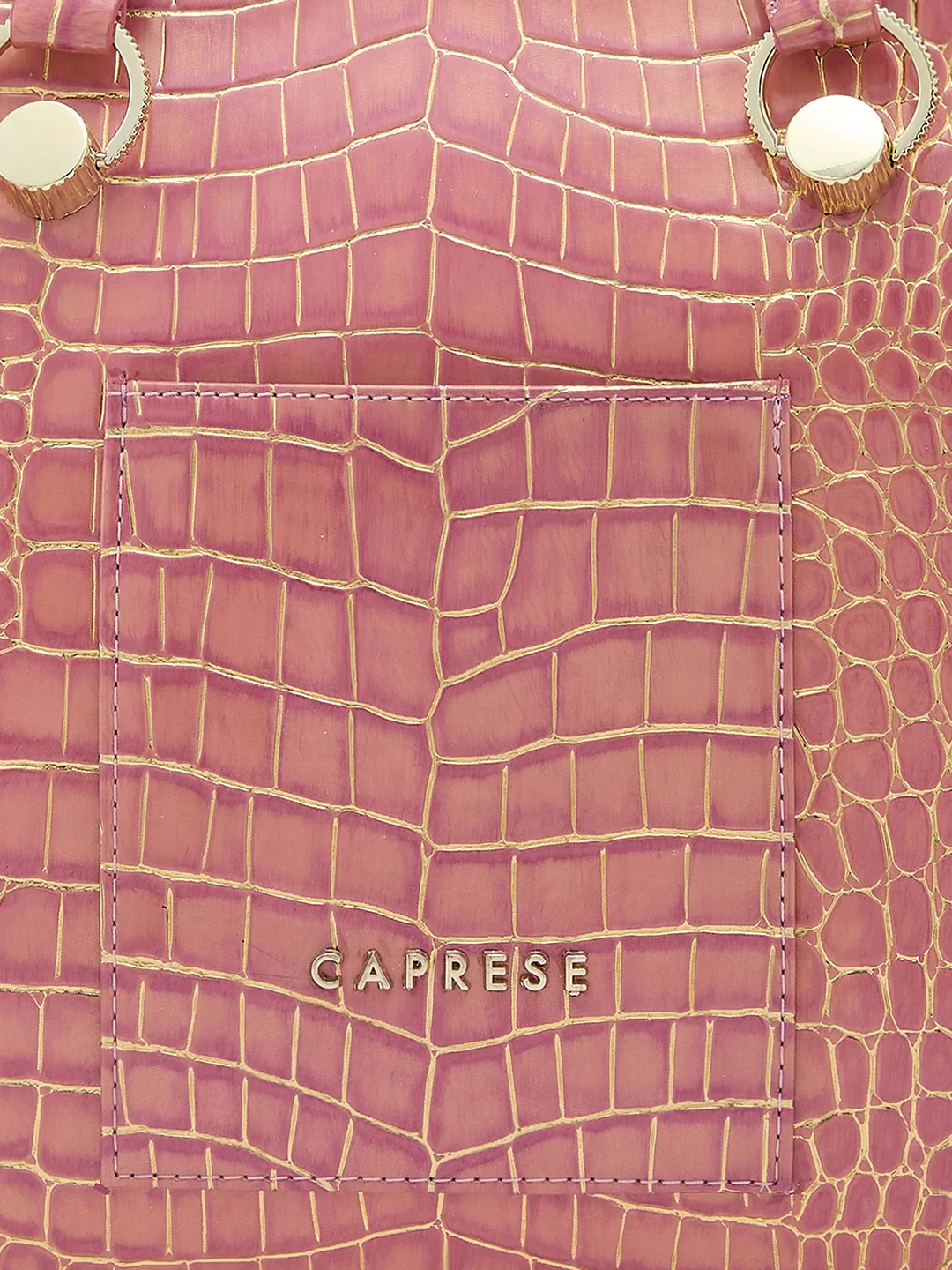 Caprese Miranda Medium Croco Pink Tote Bag - Image 11