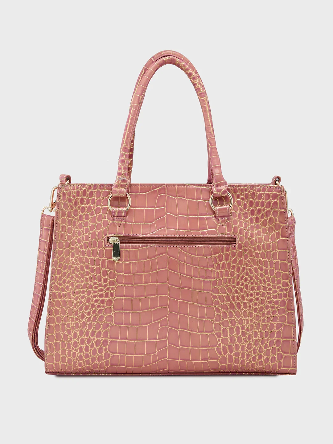 Caprese Miranda Medium Croco Pink Tote Bag - Image 3