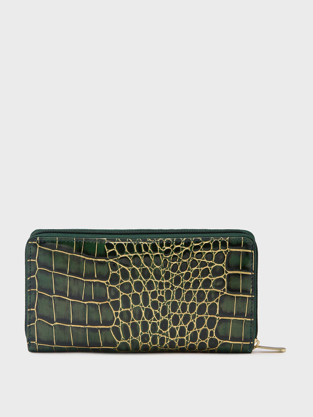 Caprese Miranda Large Green Croco Zip Around Wallet - Image 3