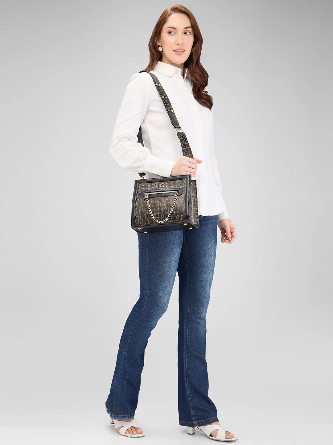 Caprese Mist Medium Black Crossbody Bag - Image 2