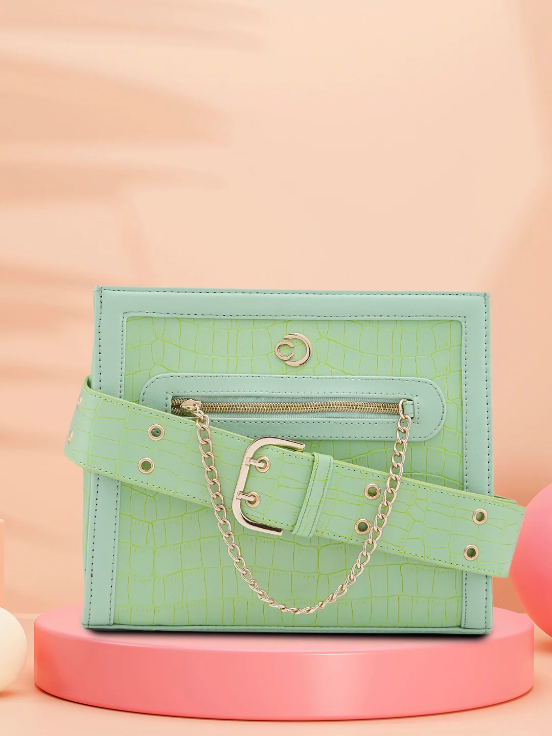 Caprese Mist Medium Mint Crossbody Bag - Image 3