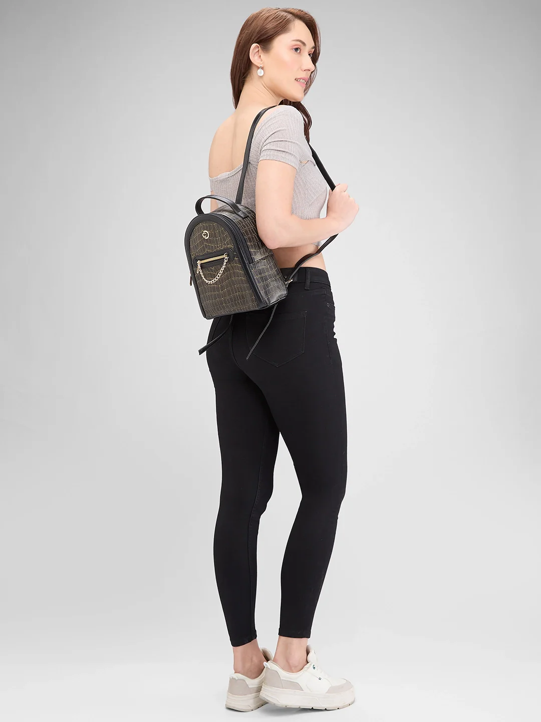 Caprese Mist Small Black Backpack - Image 2