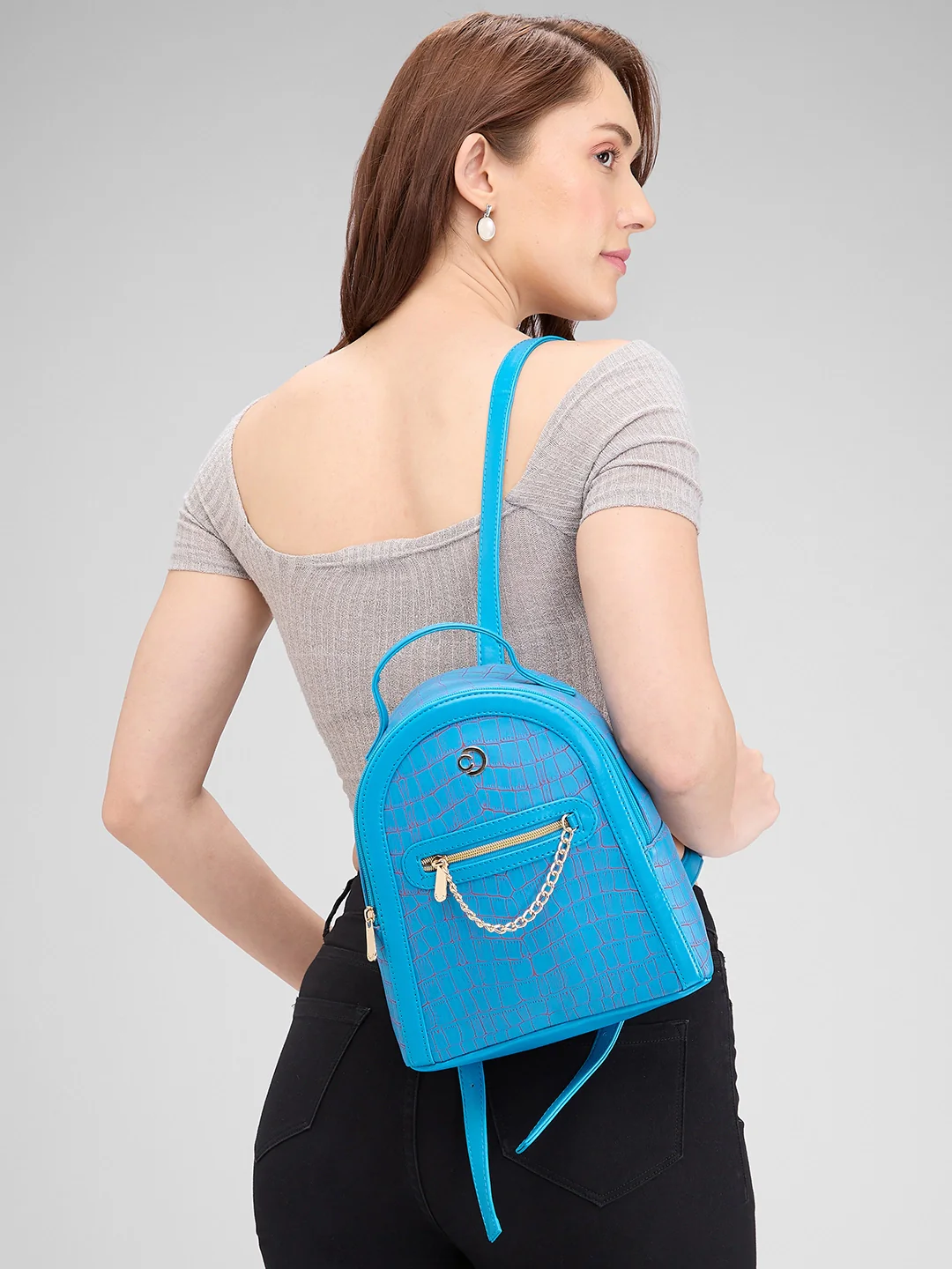 Caprese Mist Small Blue Backpack - Image 13