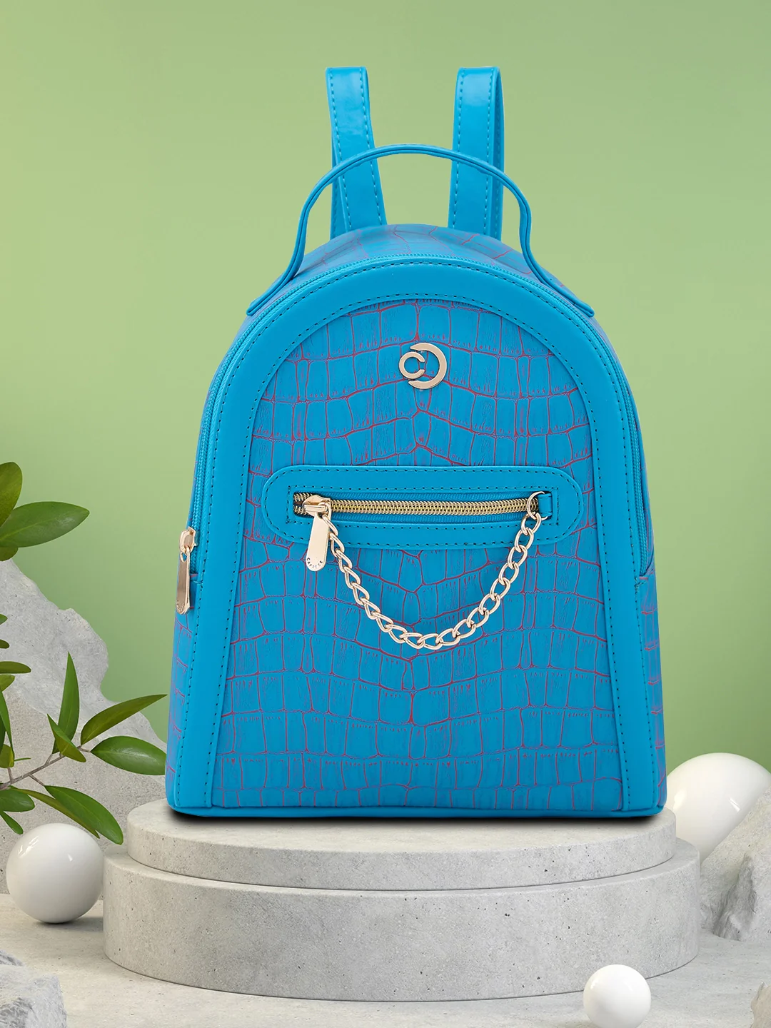 Caprese Mist Small Blue Backpack - Image 3
