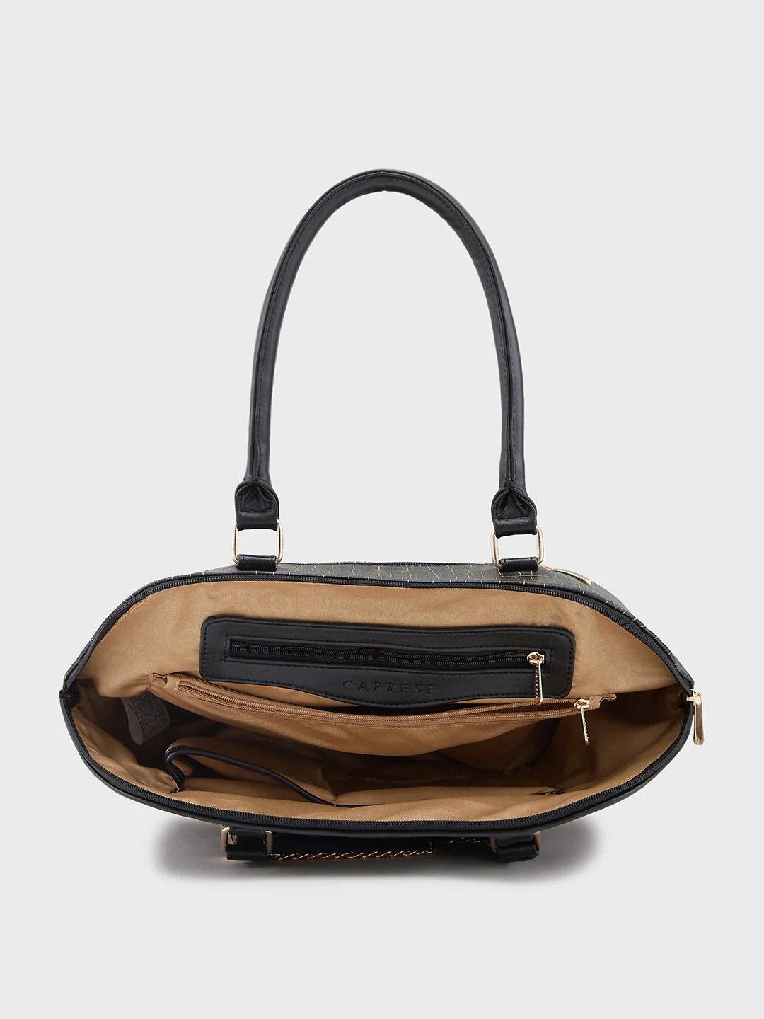 Caprese Mist Large Black Satchel Bag - Image 10