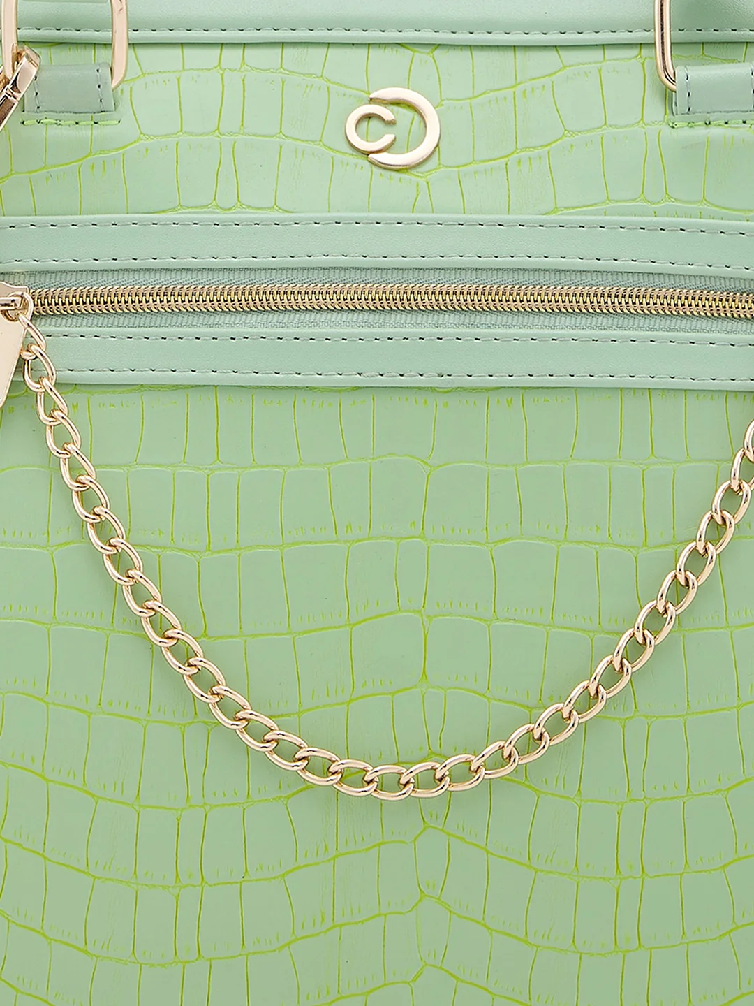 Caprese Mist Large Mint Satchel Bag - Image 12