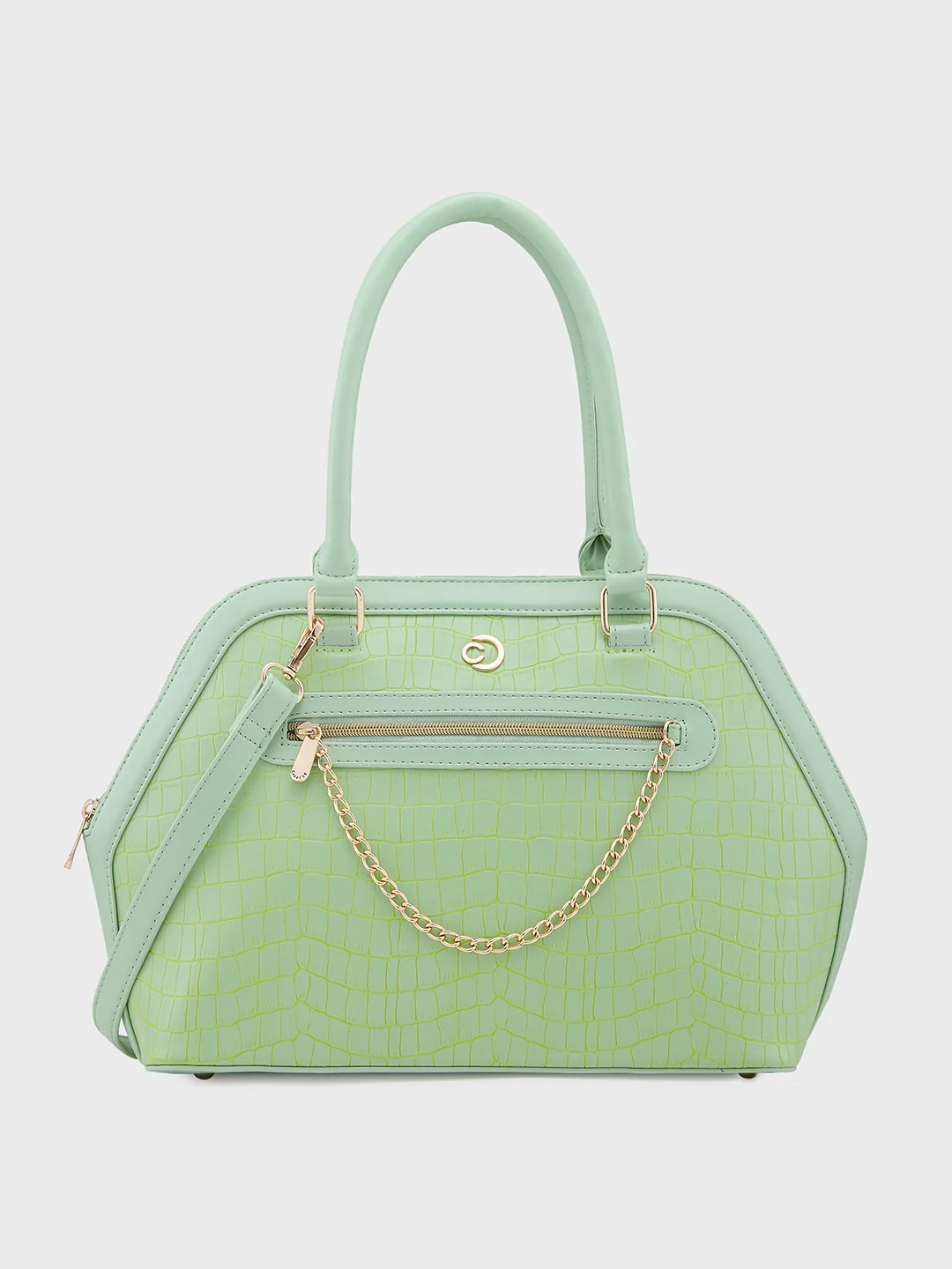 Caprese Mist Large Mint Satchel Bag - Image 4