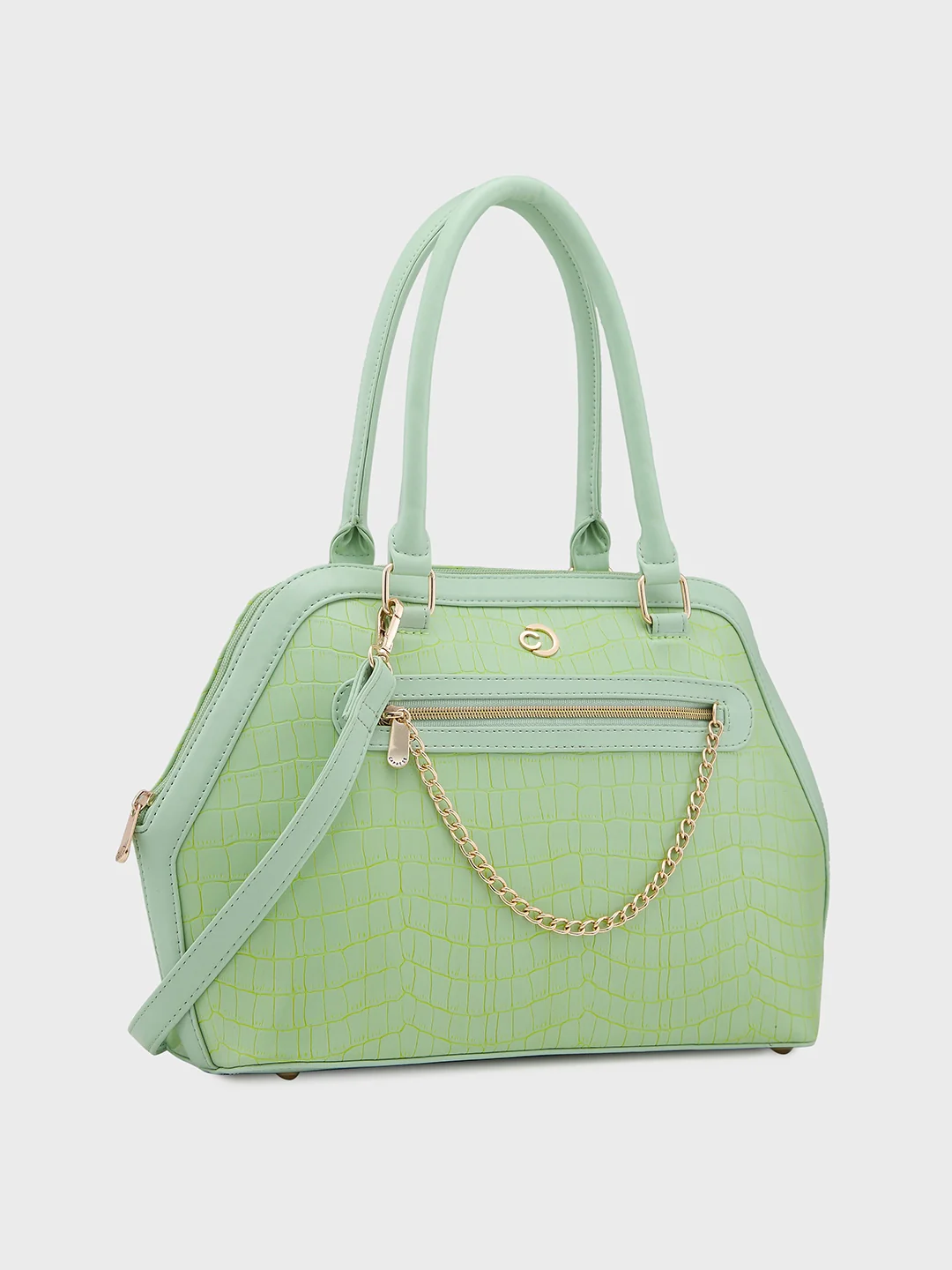 Caprese Mist Large Mint Satchel Bag - Image 6
