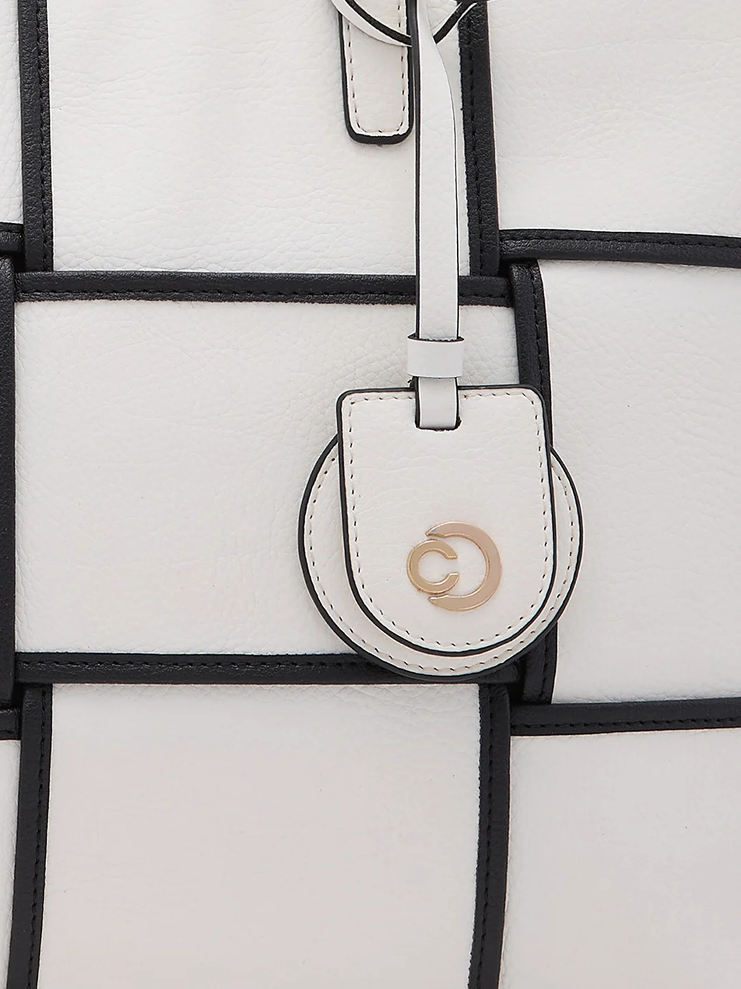 Caprese Modica Medium White Tote Bag - Image 11