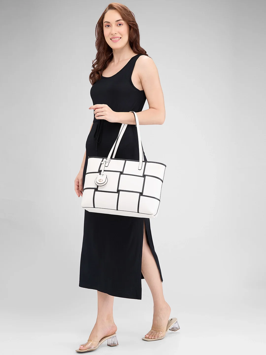 Caprese Modica Medium White Tote Bag - Image 2