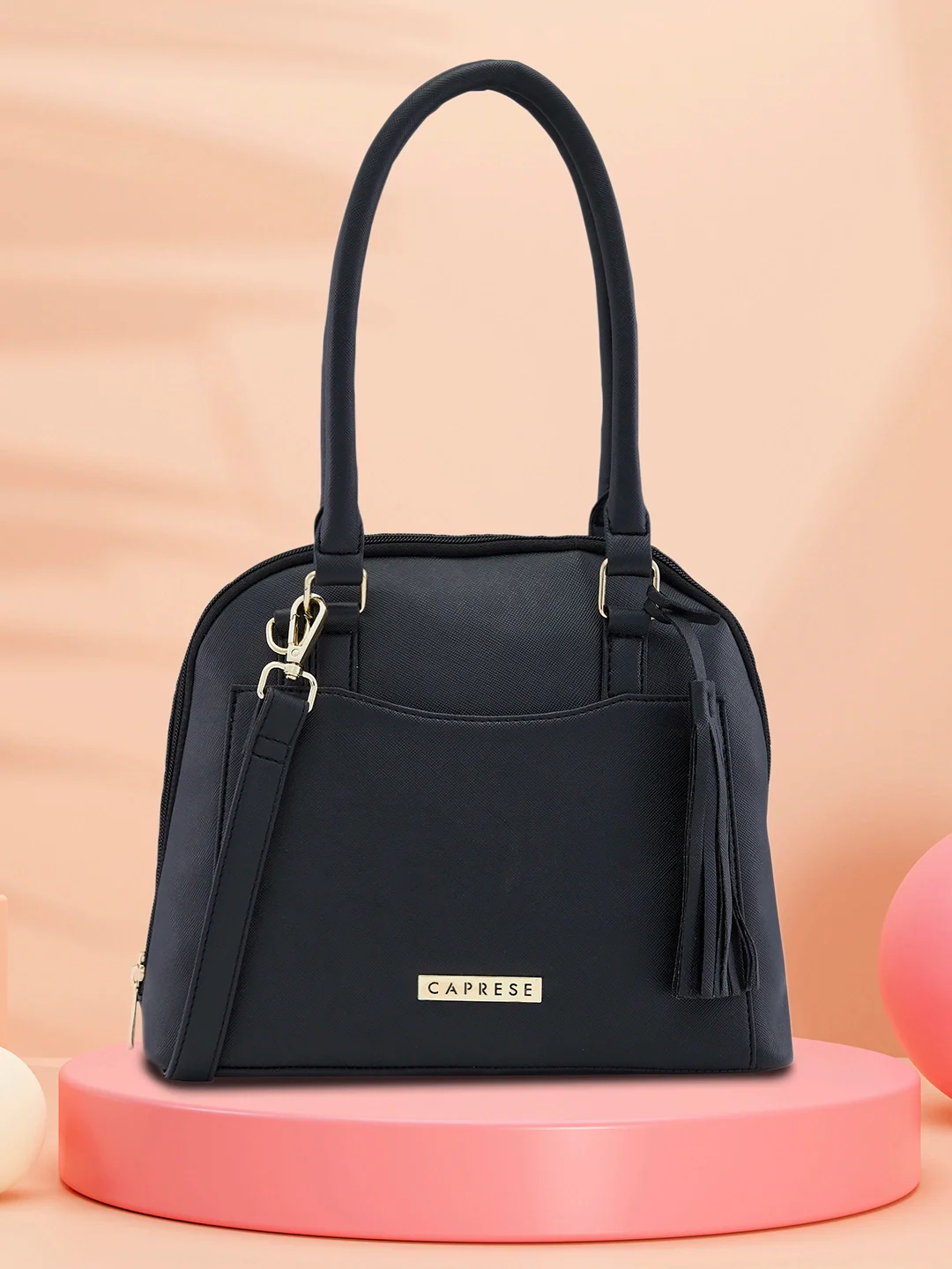 Caprese Montana Small Black Satchel Bag - Image 2