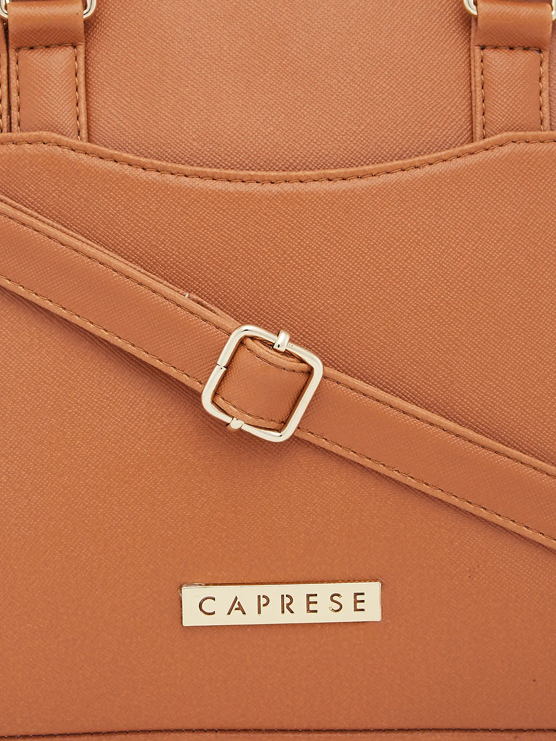 Caprese Montana Small Tan Satchel Bag - Image 11