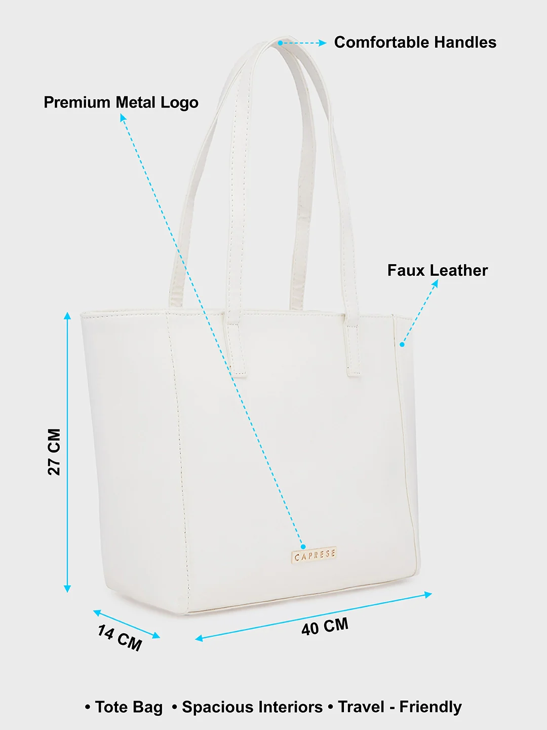 Caprese Montana Small Off White Tote Bag - Image 6