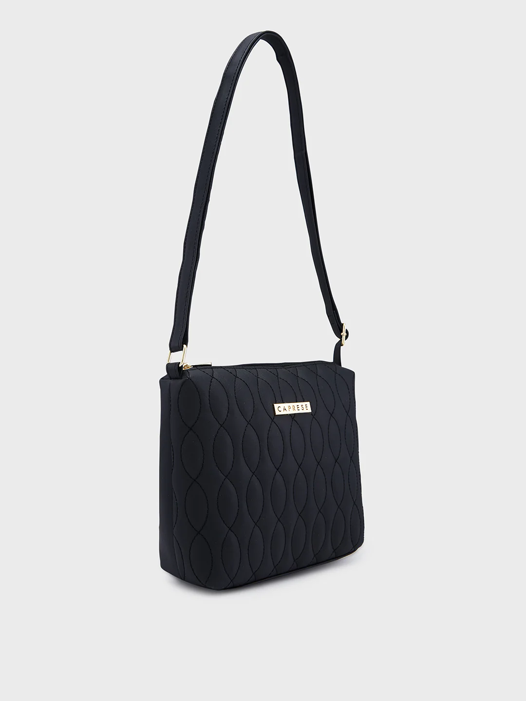 Caprese Mubi Medium Black Sling Bag - Image 5