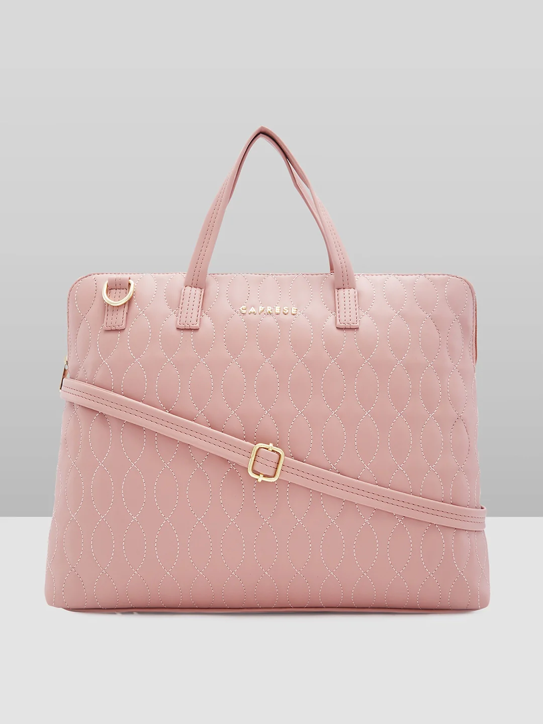 Caprese Mubi Medium Blush Laptop Bag