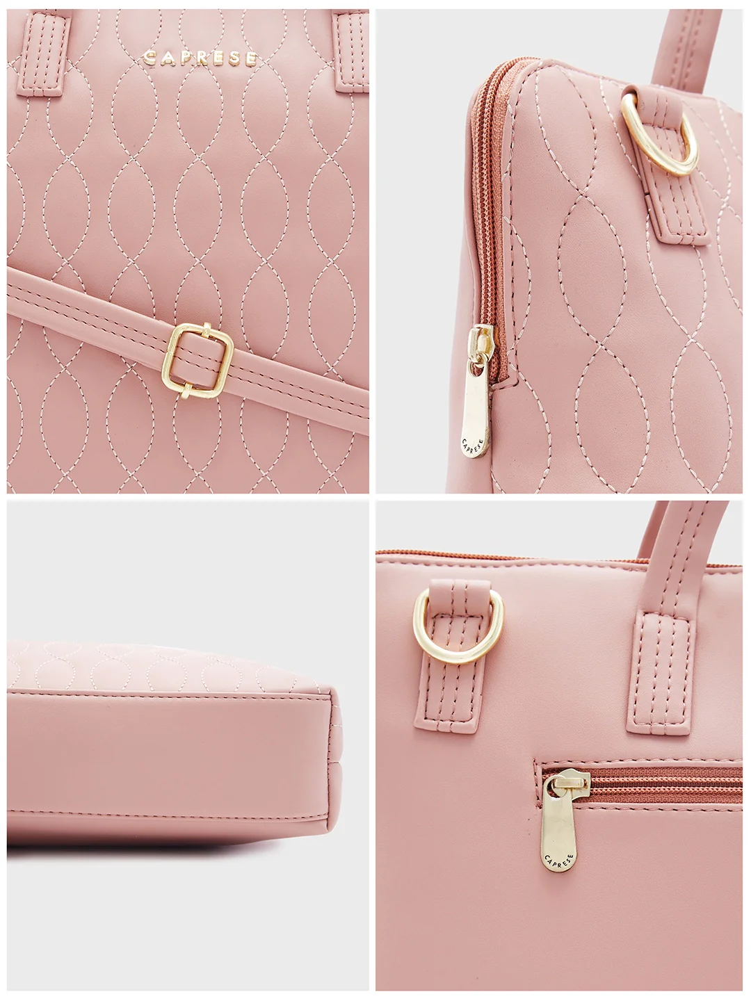 Caprese Mubi Medium Blush Laptop Bag - Image 11