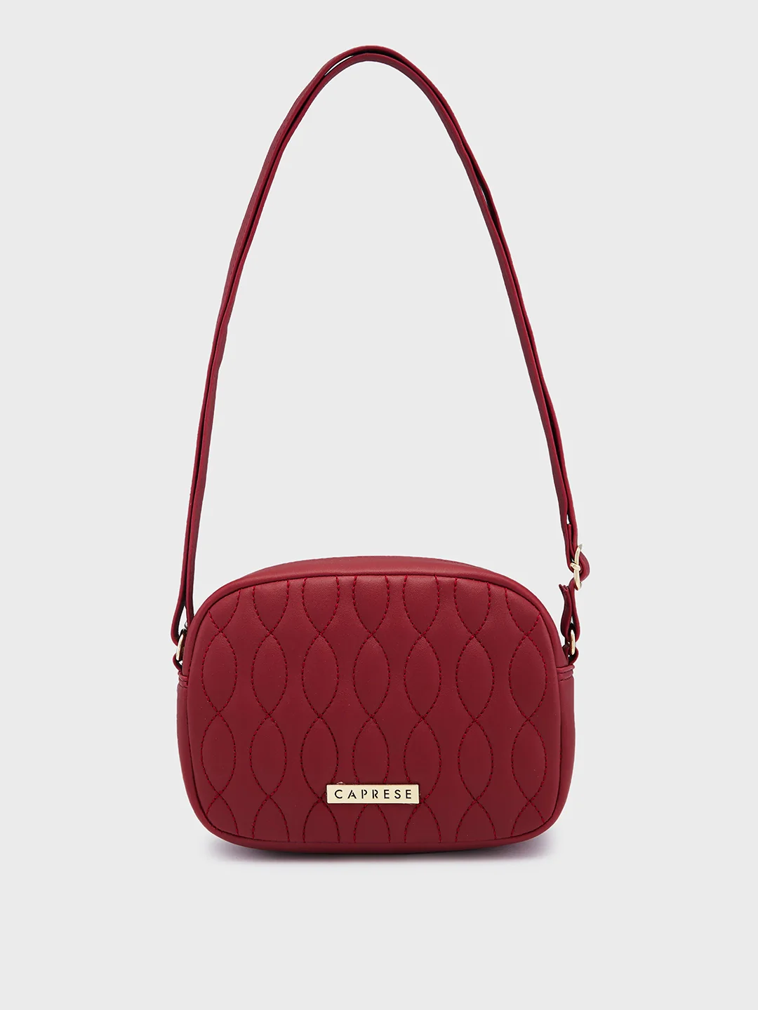 Caprese Mubi Small Maroon Sling Bag