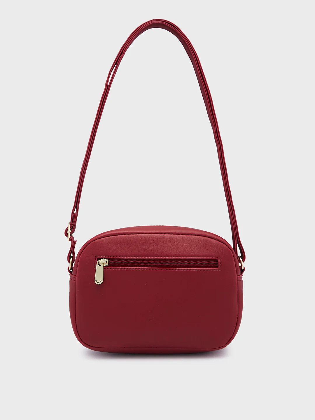 Caprese Mubi Small Maroon Sling Bag - Image 5