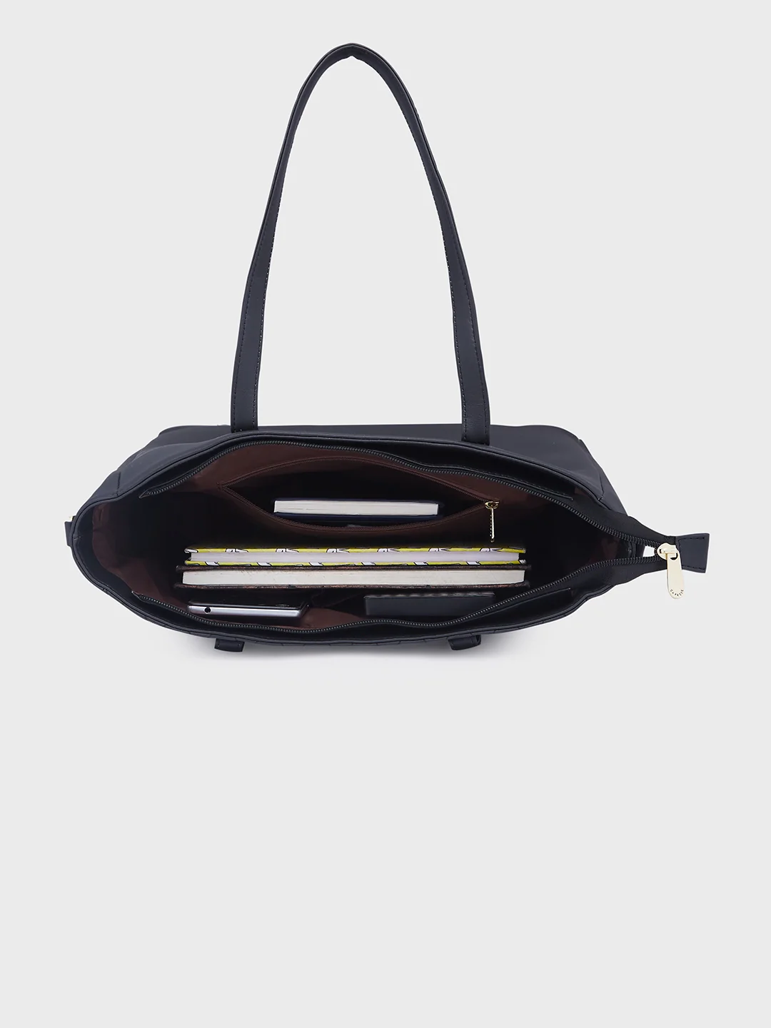 Caprese Mubi Small Black Tote Bag - Image 9