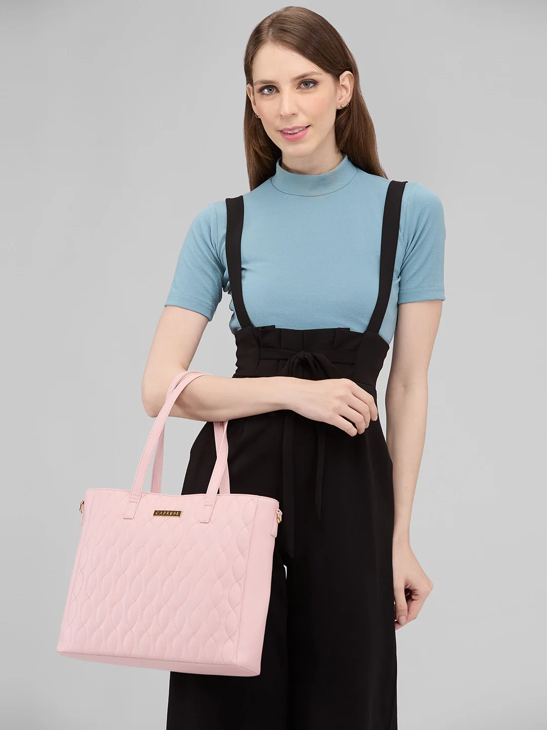 Caprese Mubi Small Blush Tote Bag - Image 13