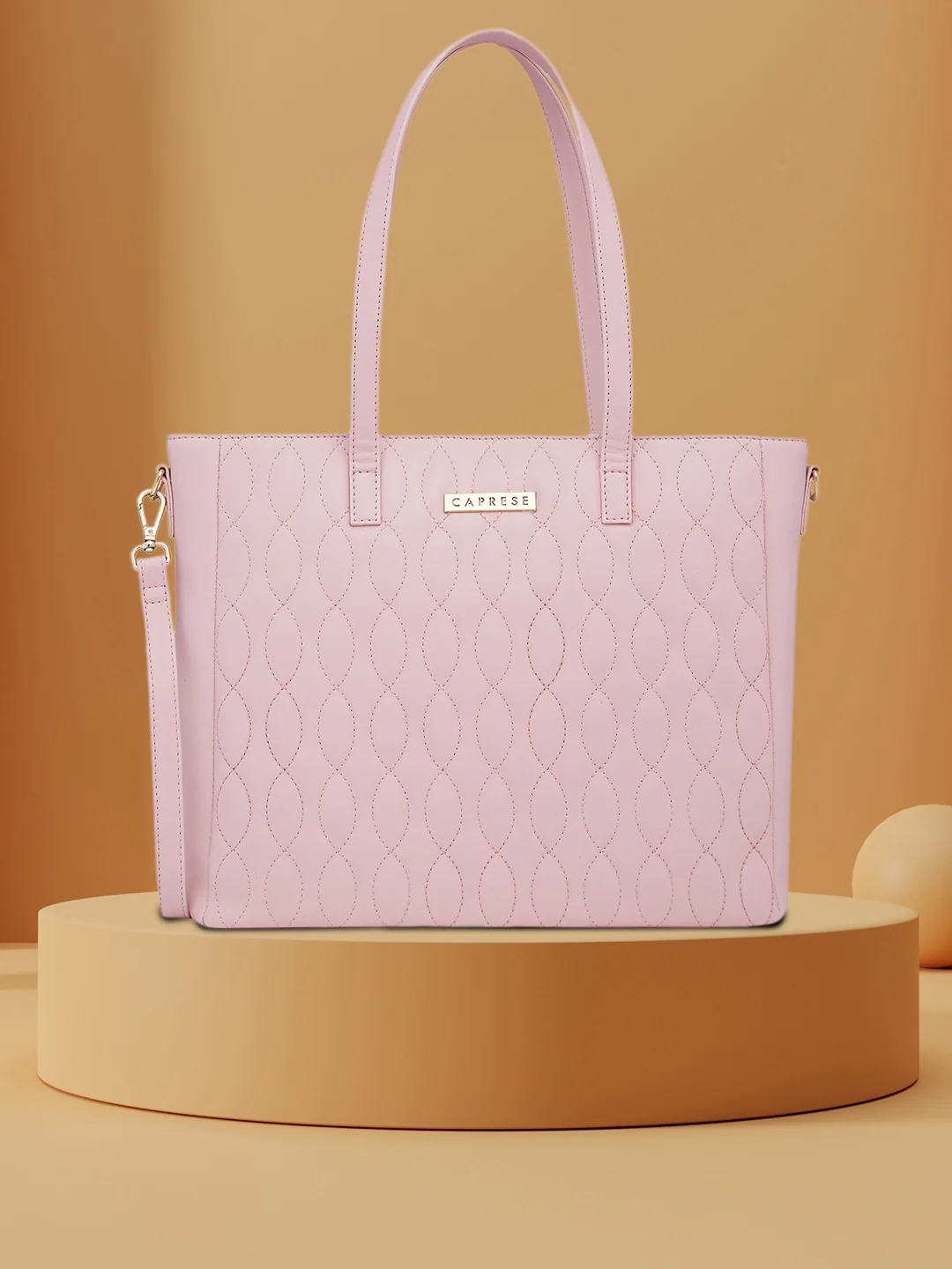 Caprese Mubi Small Blush Tote Bag - Image 2